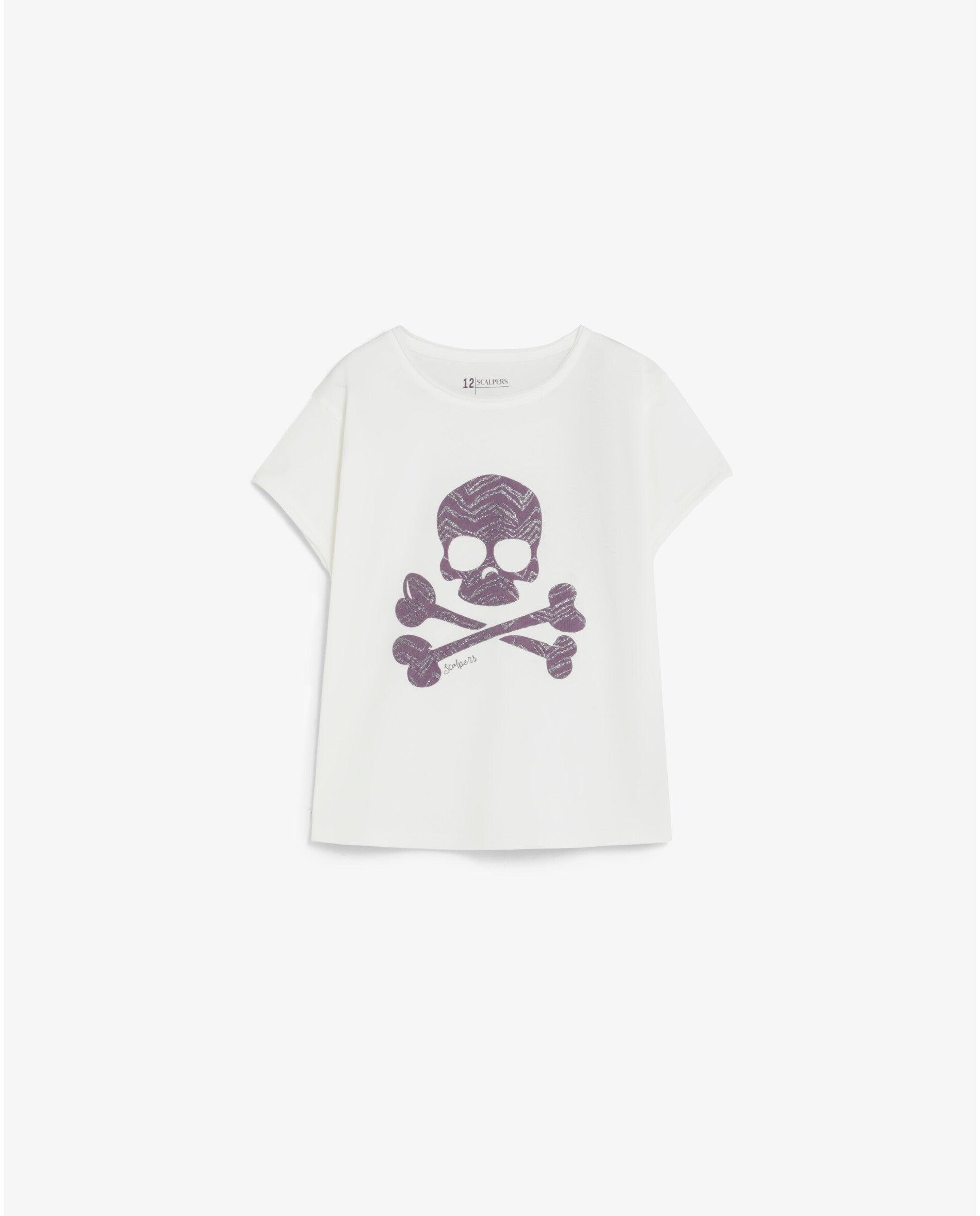 Imagem 0 de T-shirt Infantil de Manga Curta com Caveira Frontal