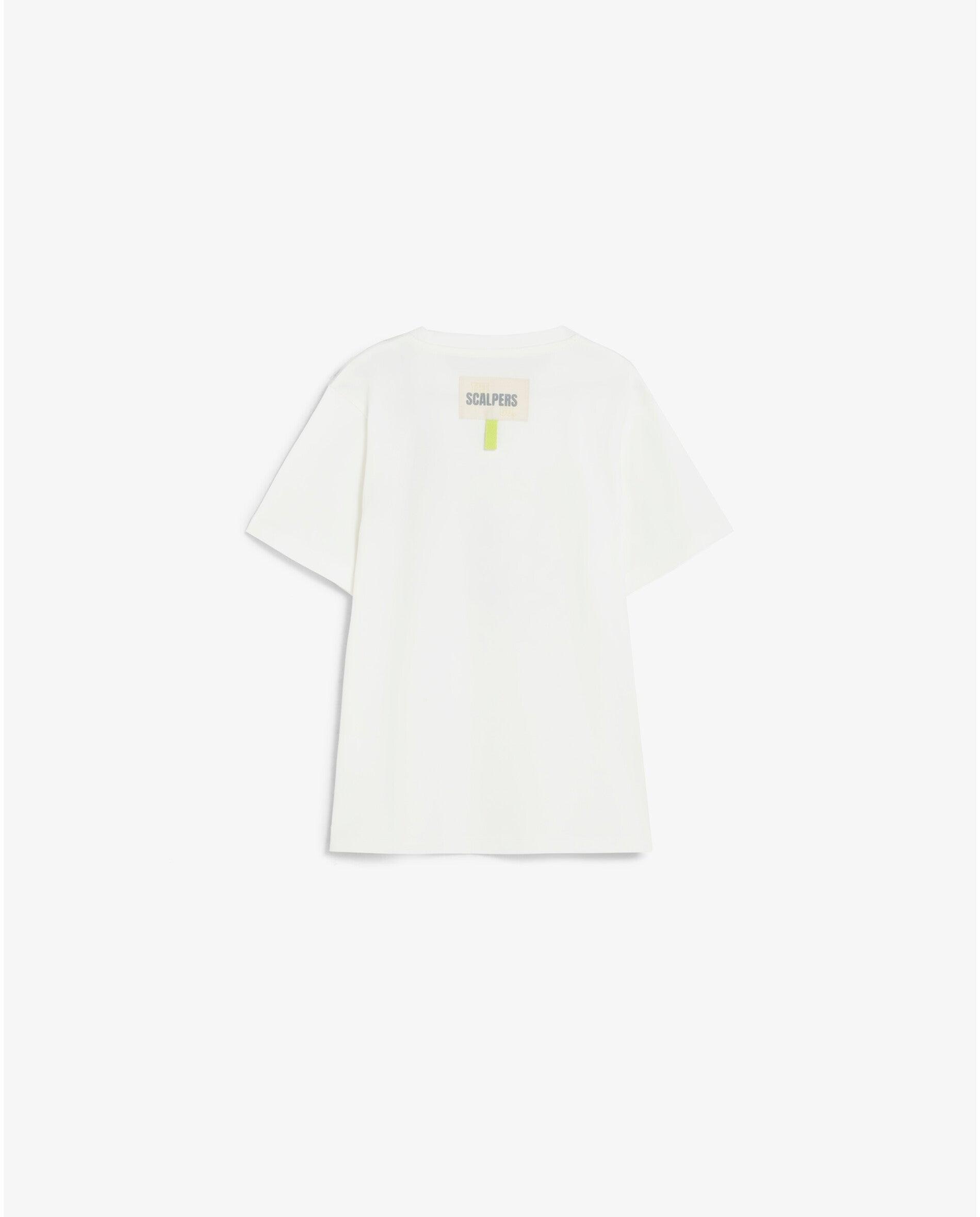 T-shirt Regular Fit Infantil com Estampado Frontal Scalpers Branco-2