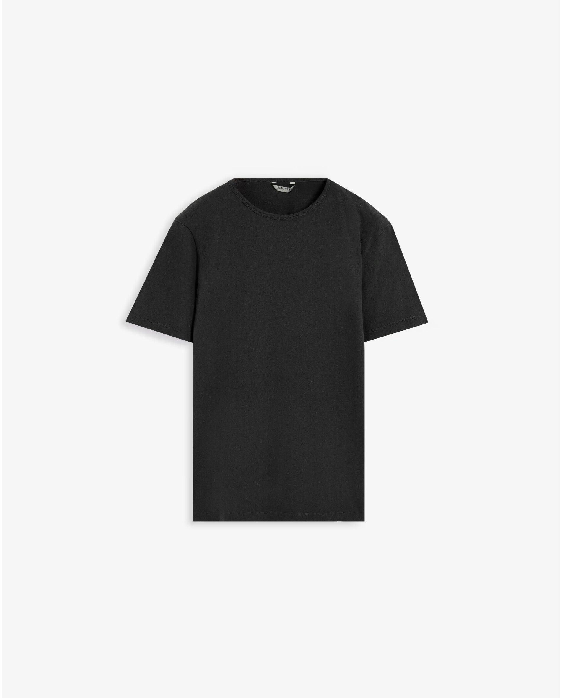 Imagem 0 de T-shirt de Manga Curta Lisa com Gola Redonda