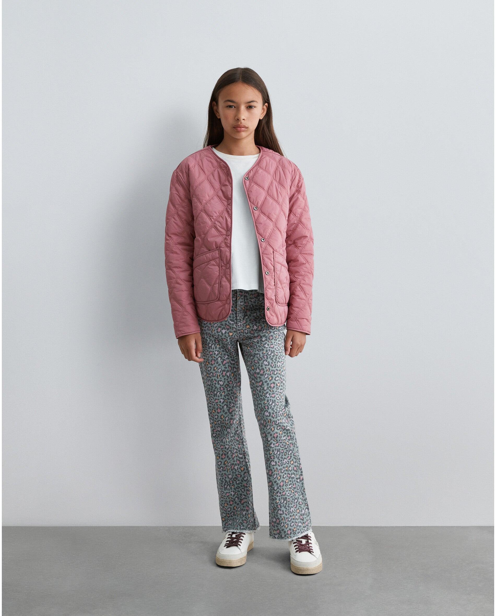 Casaco Infantil Acolchoado e Reversível Rosa-pastel-2