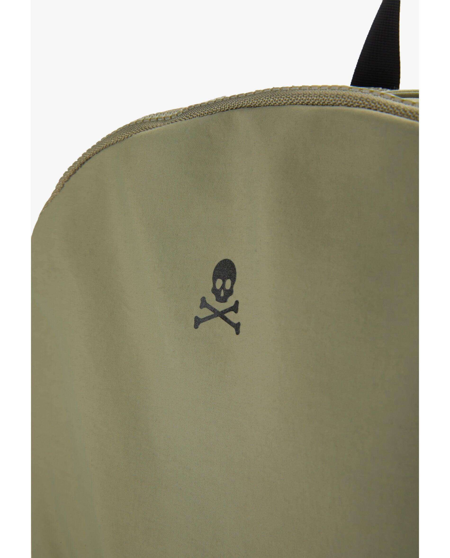 Mochila em Tecido Técnico com Parte Posterior Reforçada Caqui-4