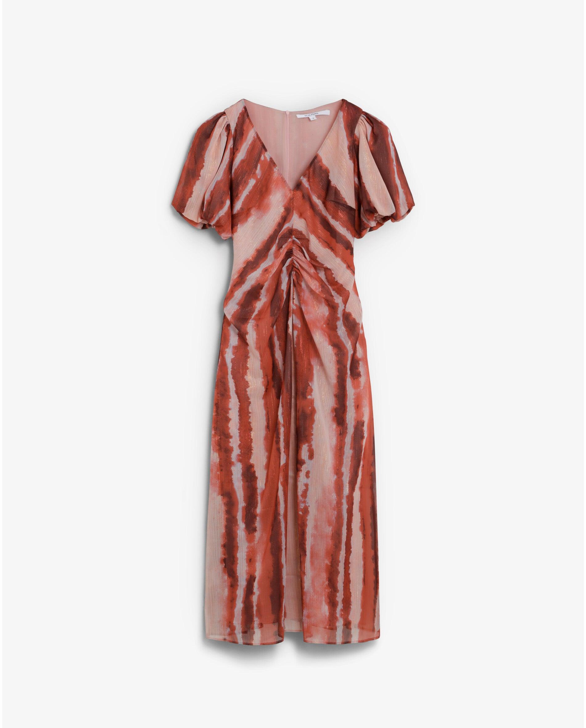 Imagem 0 de Vestido Midi Tie Dye de Manga Curta