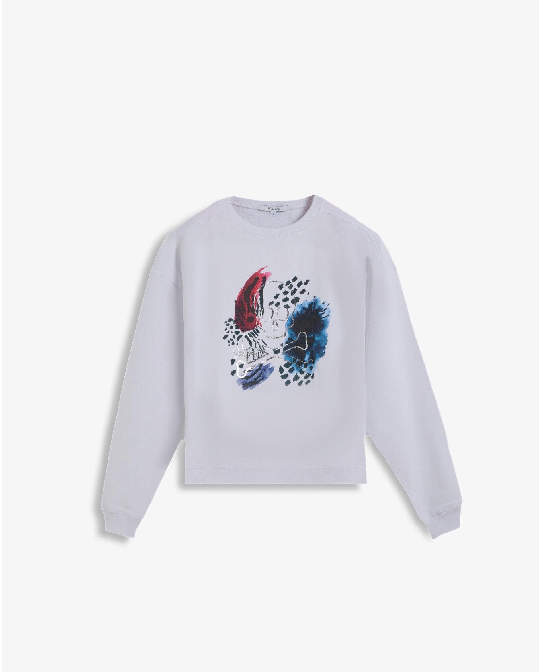 Imagem 0 de Sweatshirt de Algodão com Desenho Frontal