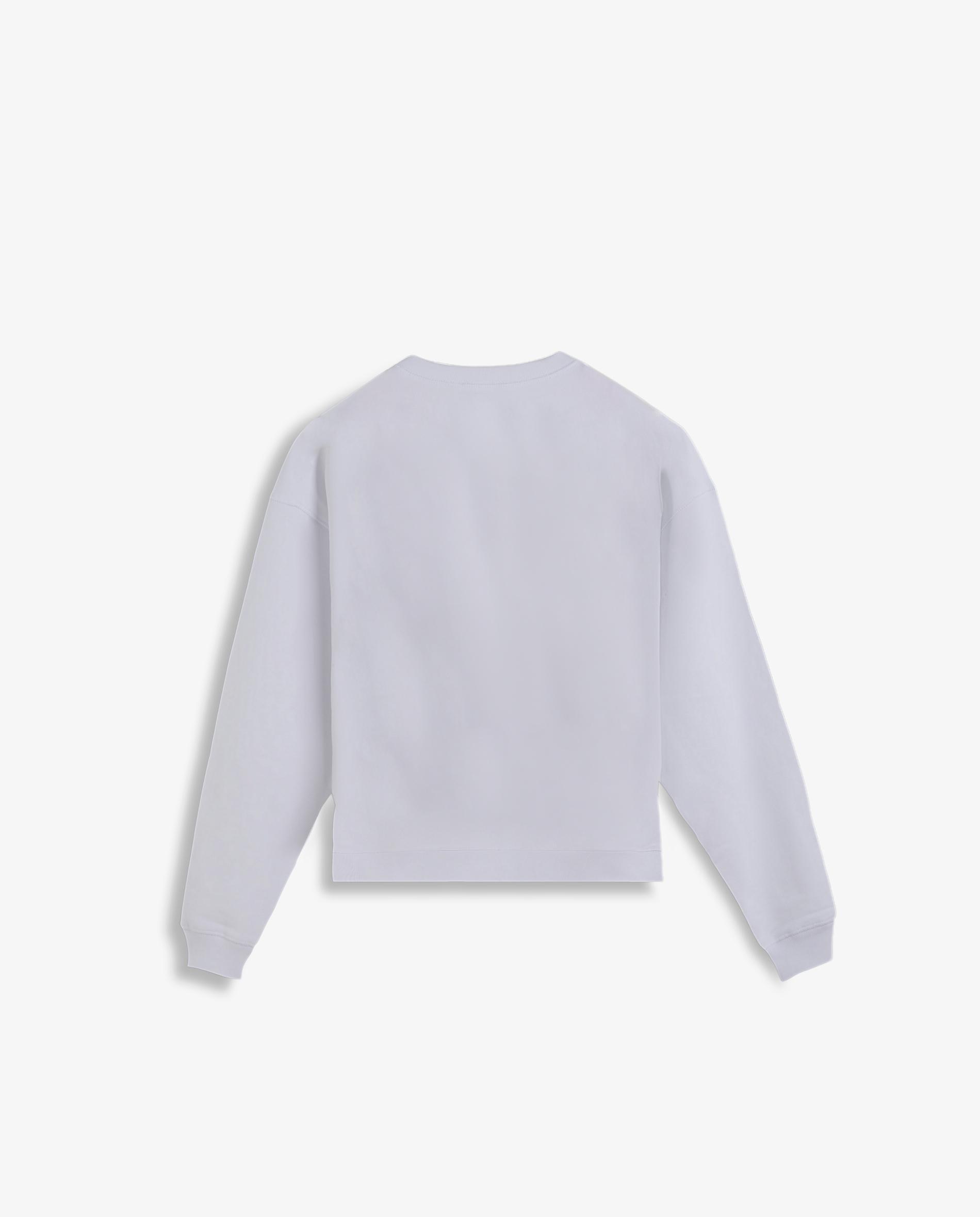 Sweatshirt de Algodão com Desenho Frontal Branco-5