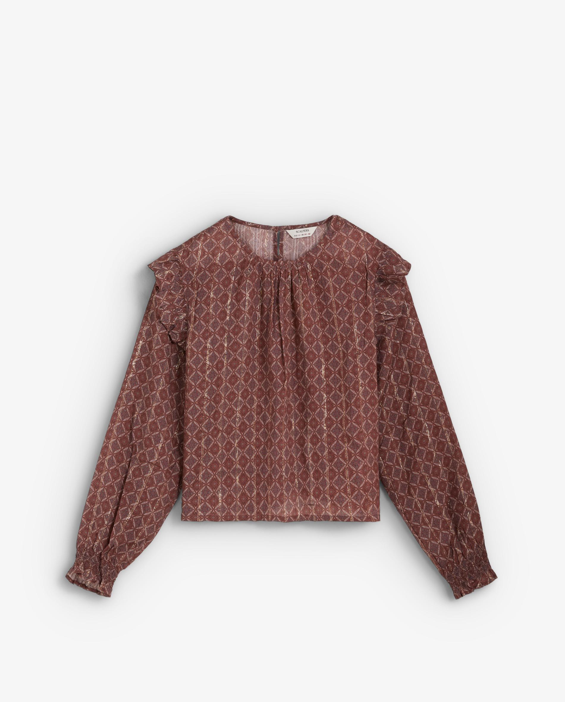 Imagem 0 de Blusa Estampada com Folhos