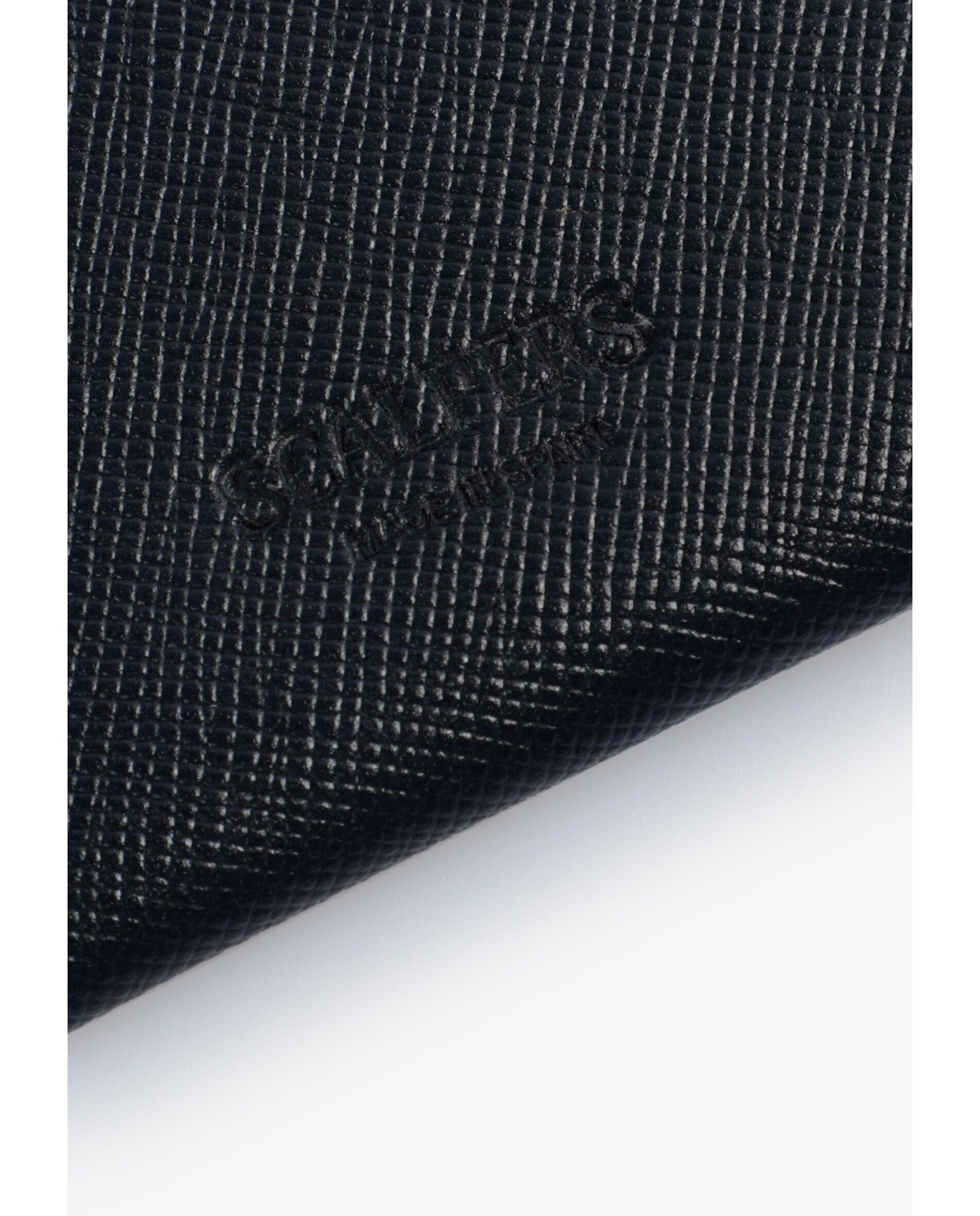 Porta-cartões em Pele com Logo Gravado Navy-5