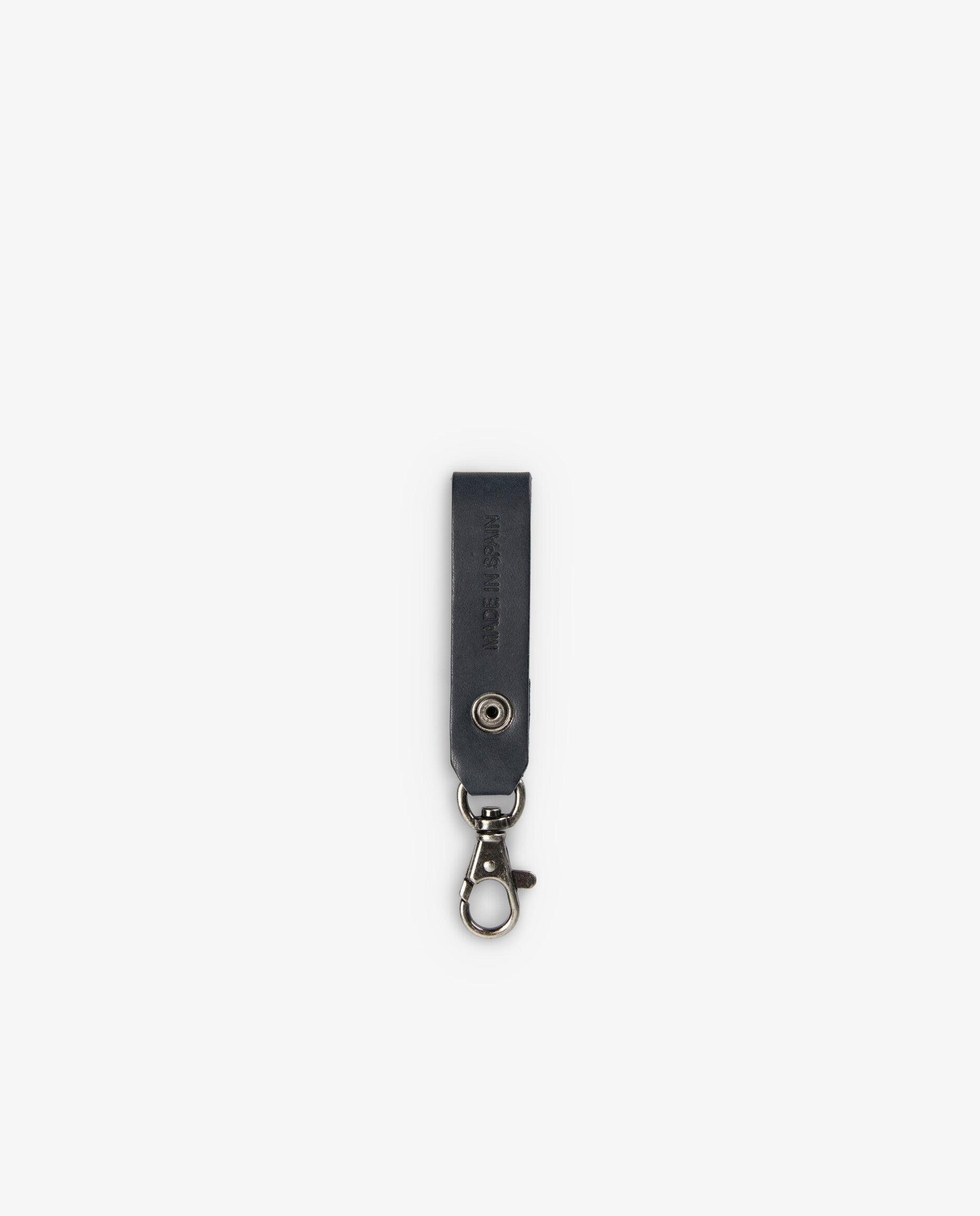 Porta-chaves de Pele com Mosquetão Metálico Navy-2