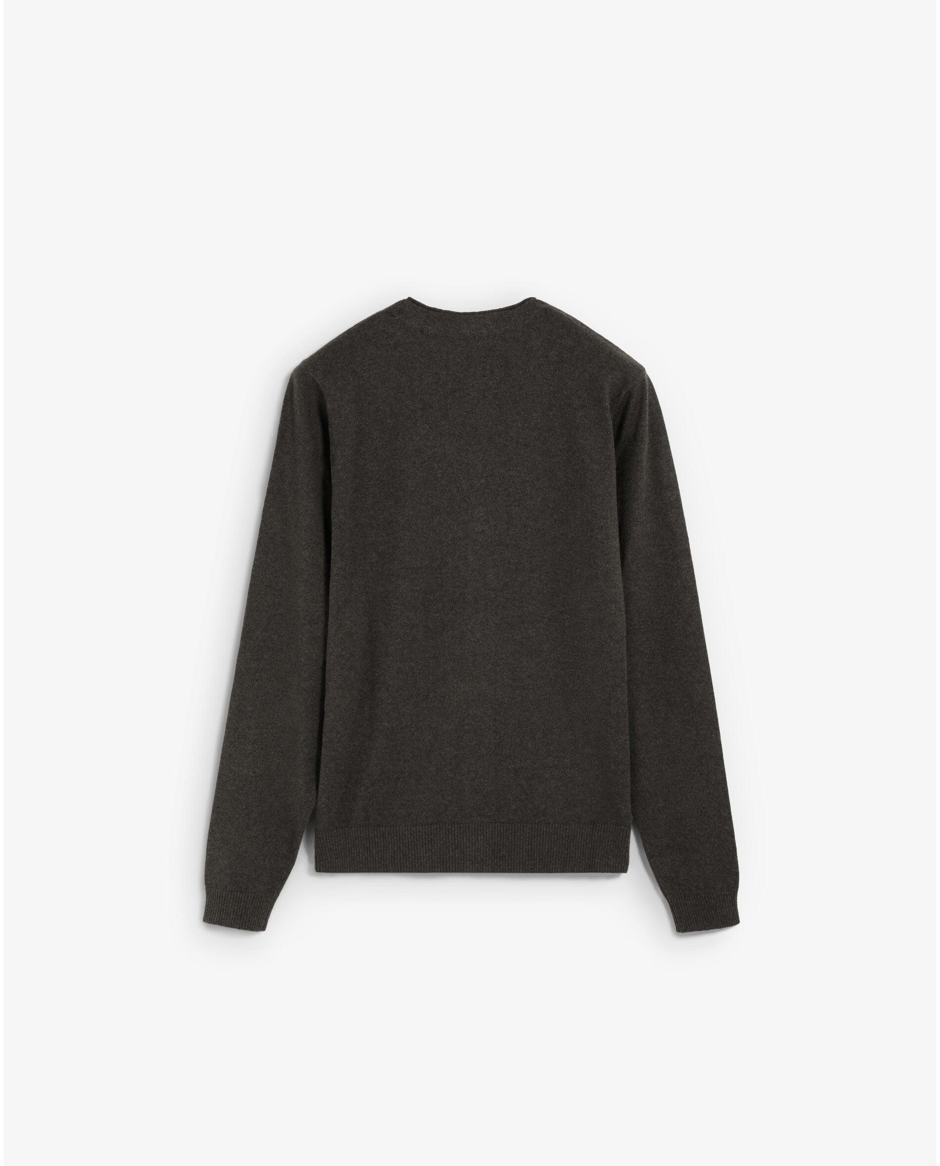 Cardigan com Gola em V e Fecho de Botões Cinzento-2