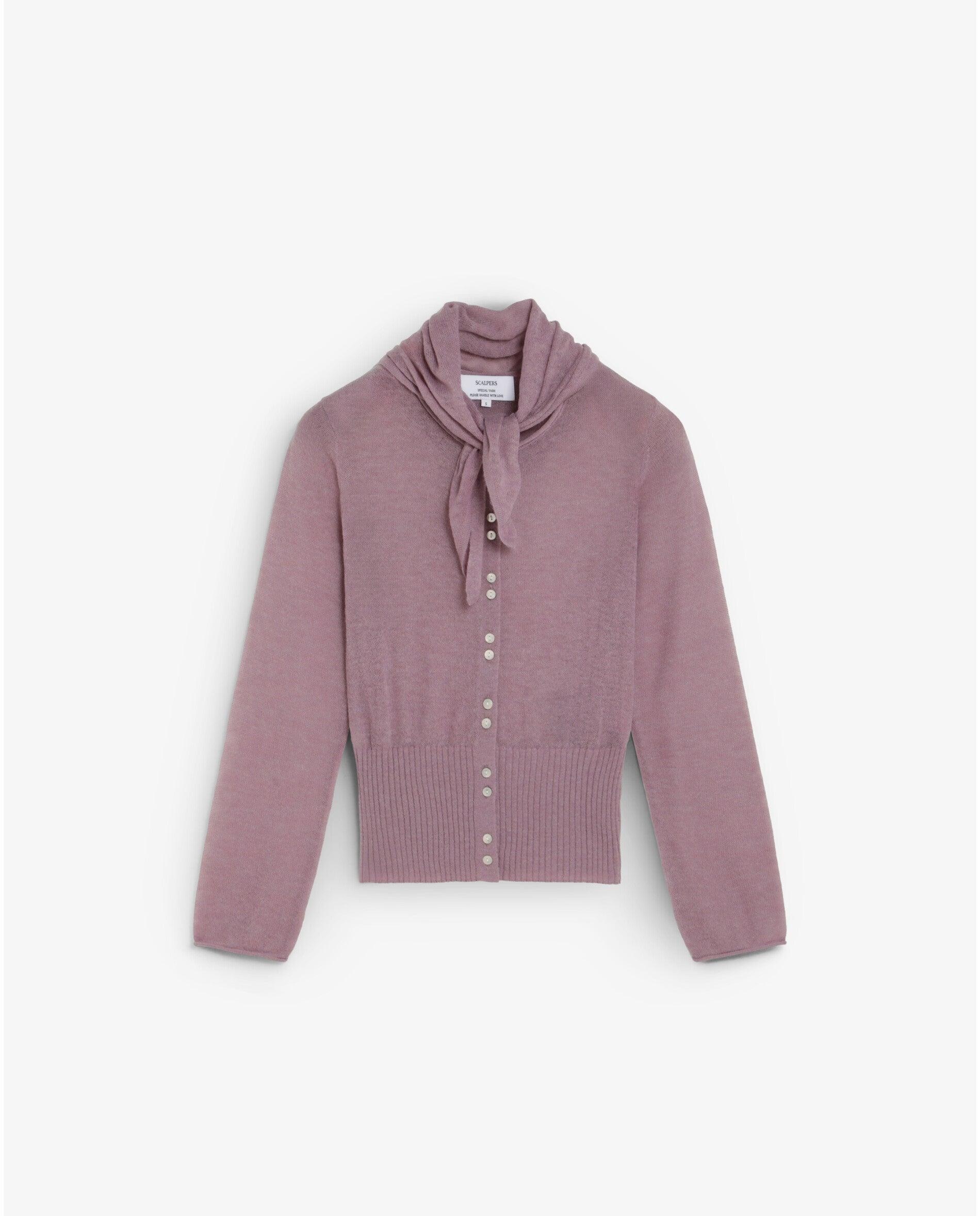 Imagem 0 de Cardigan de Malha Fina com Botões Efeito Madrepérola