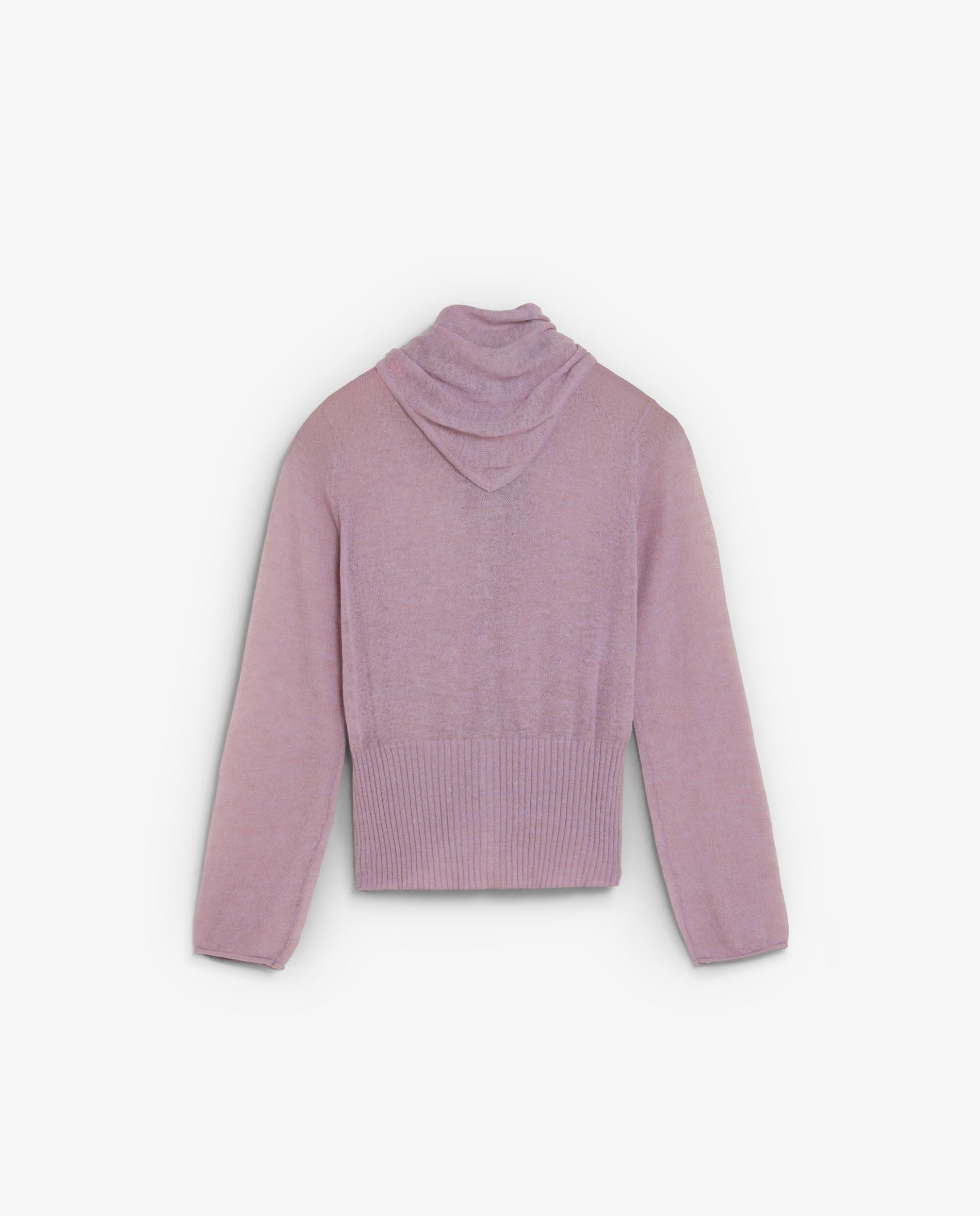 Cardigan de Malha Fina com Botões Efeito Madrepérola Rosa-6