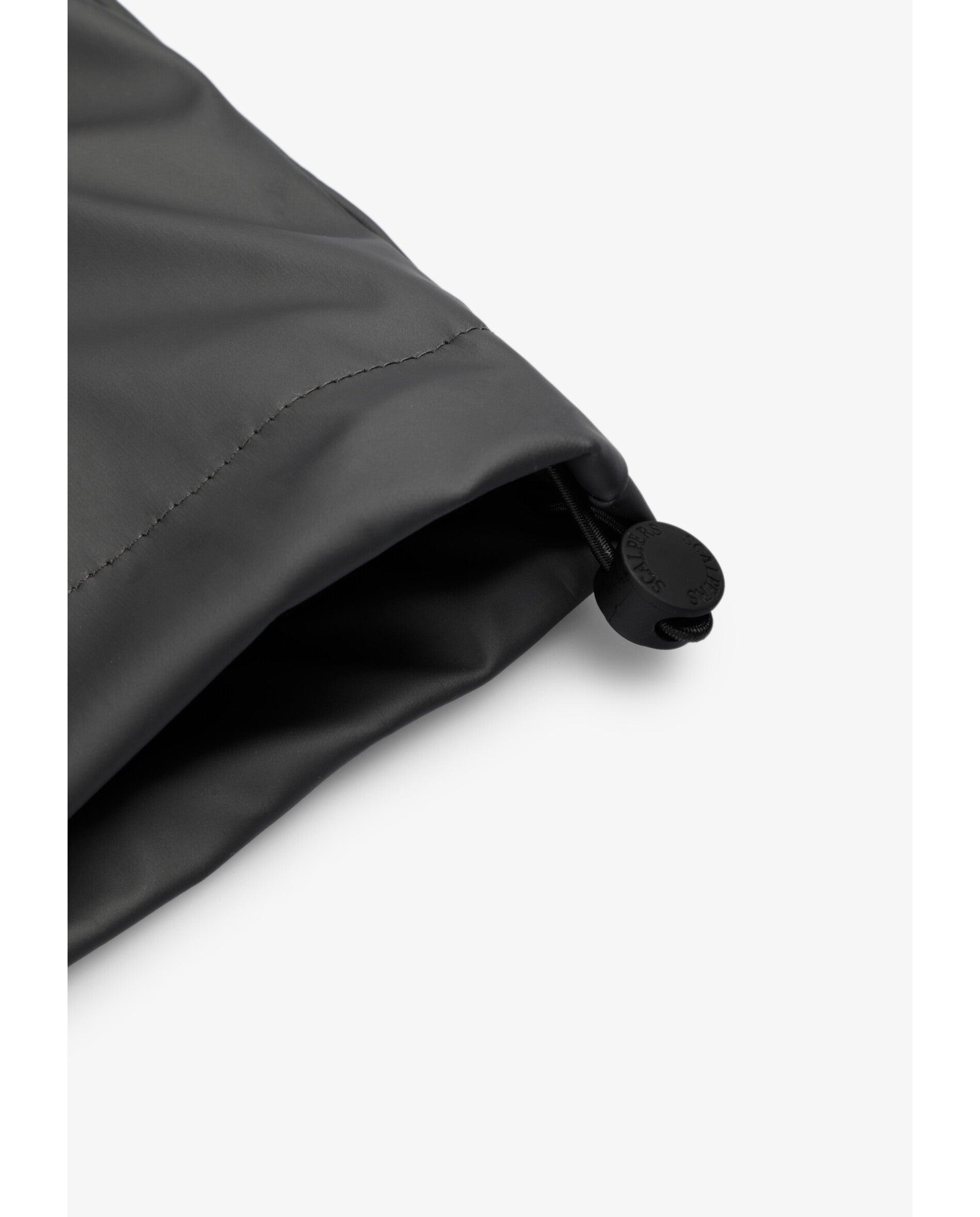 Corta-vento Impermeável com Capuz e Fecho Zip Termosselado Antracite-5