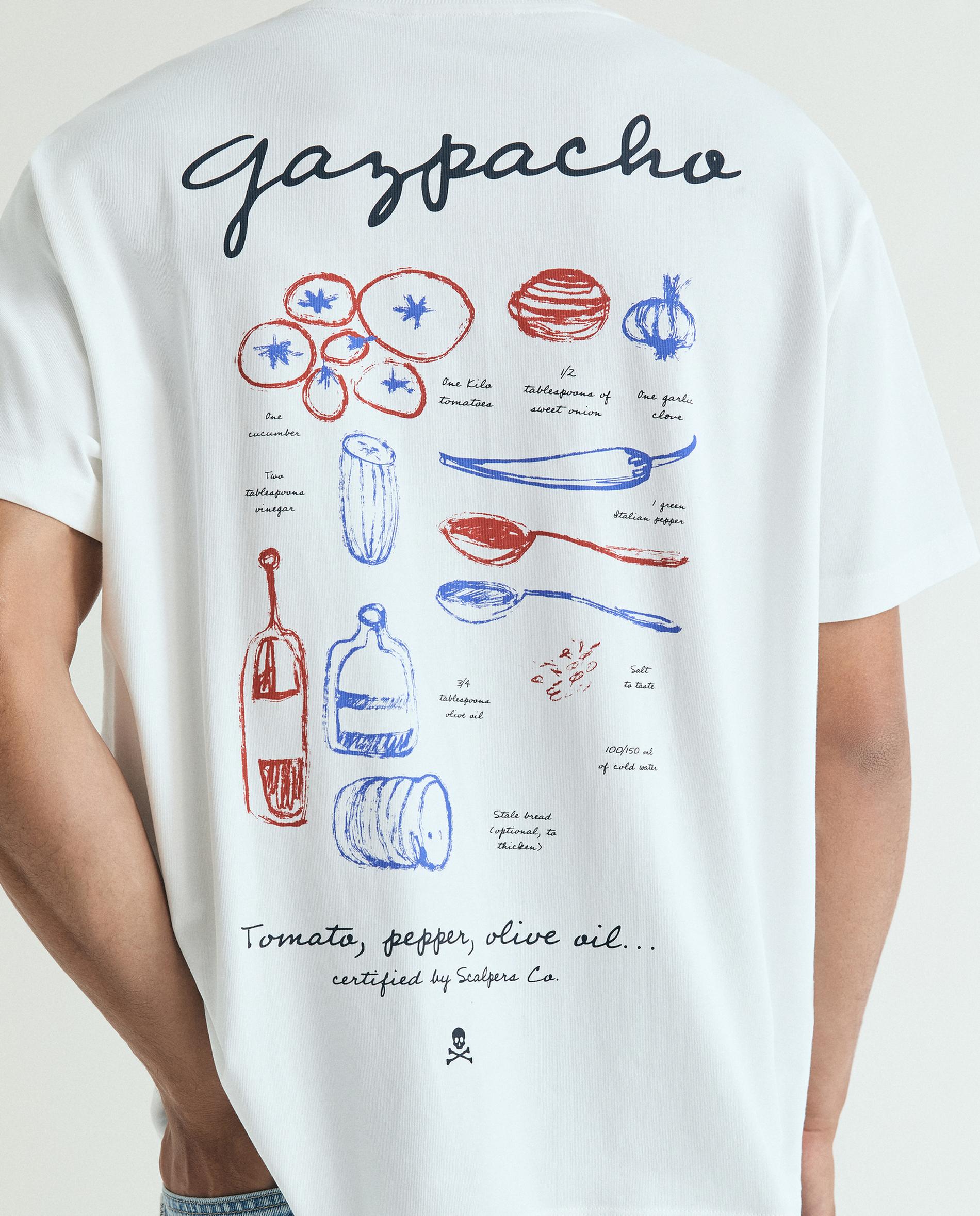 T-shirt de Manga Curta Boxy Fit com Estampado Posterior Branco-2