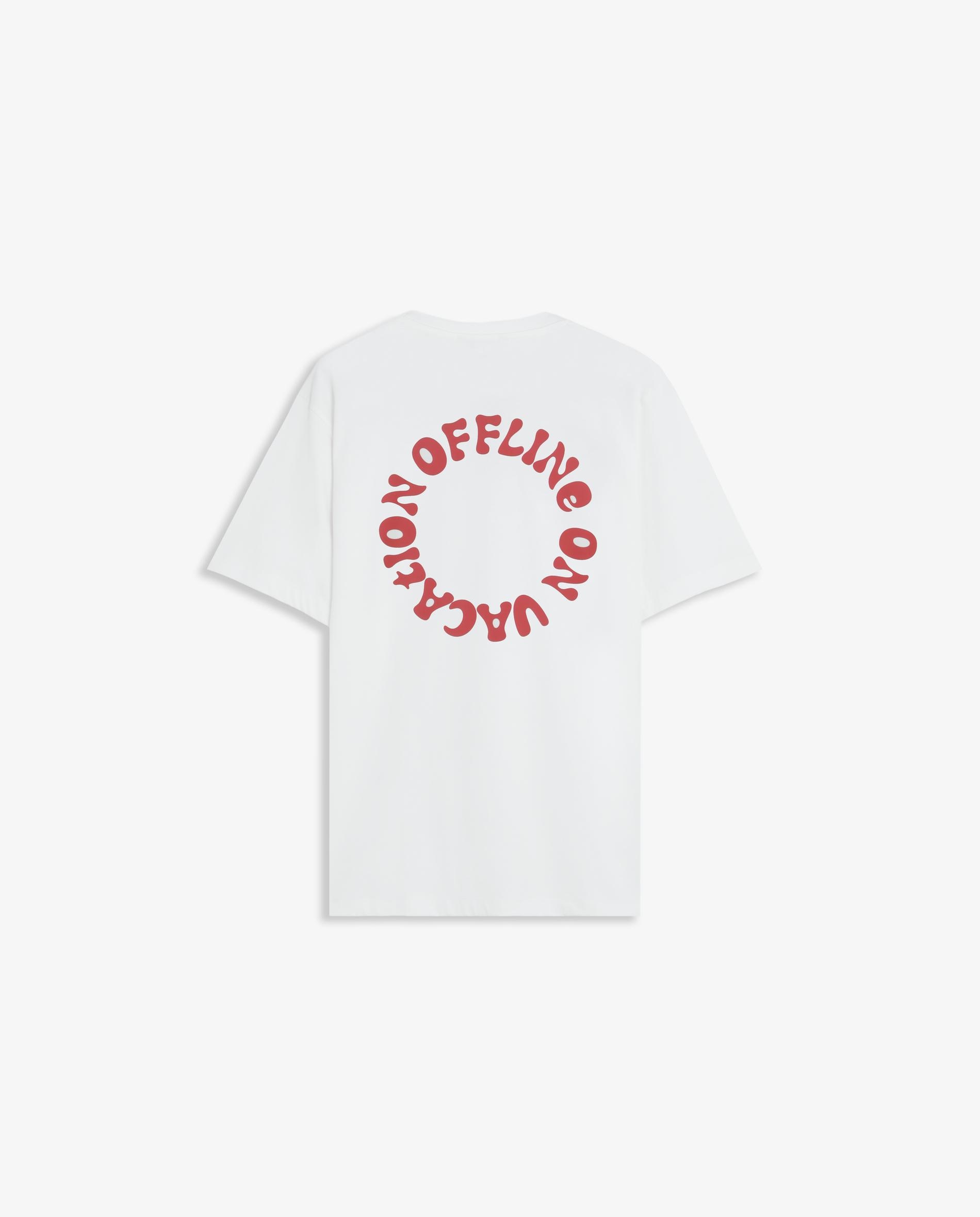 T-shirt de Manga Curta Relaxed Fit com Estampado Posterior Branco-5