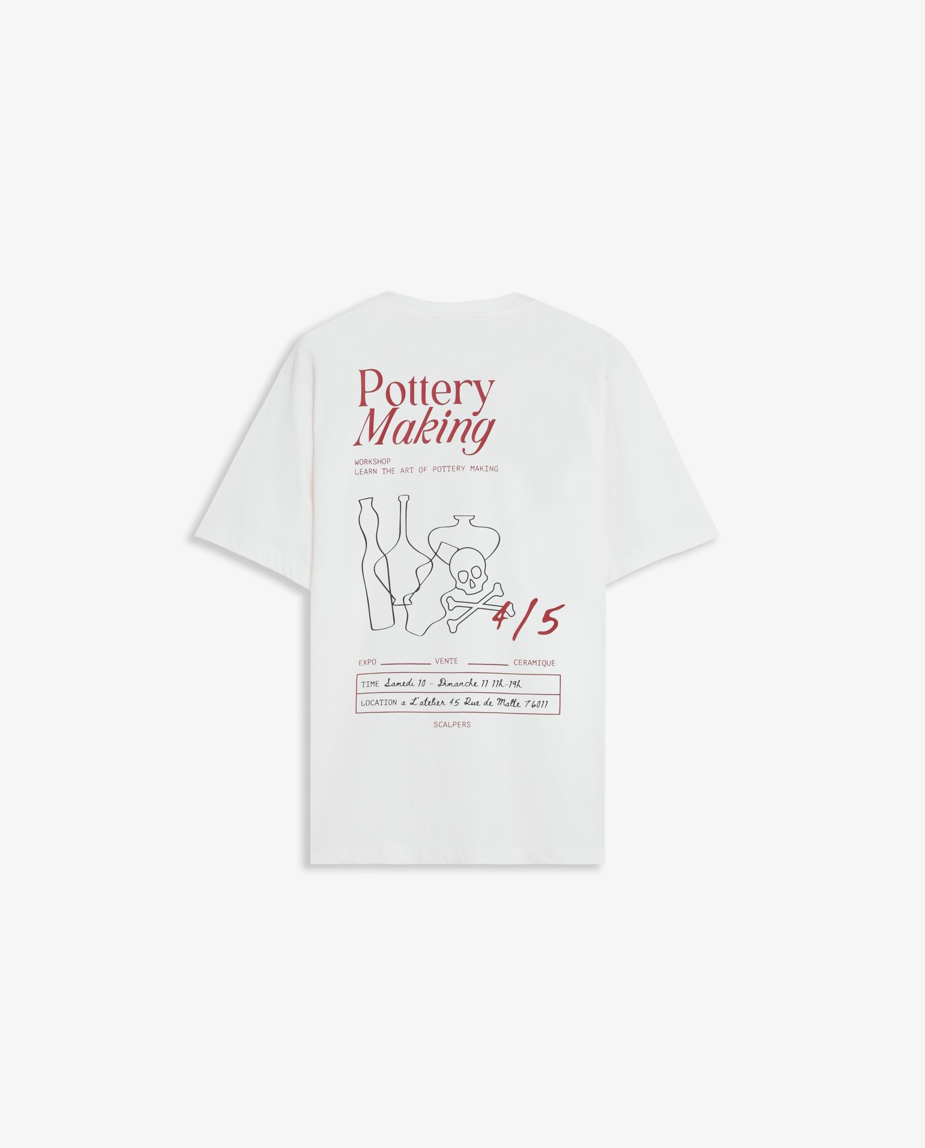T-shirt de Manga Curta Regular Fit com Estampado Posterior Branco-5