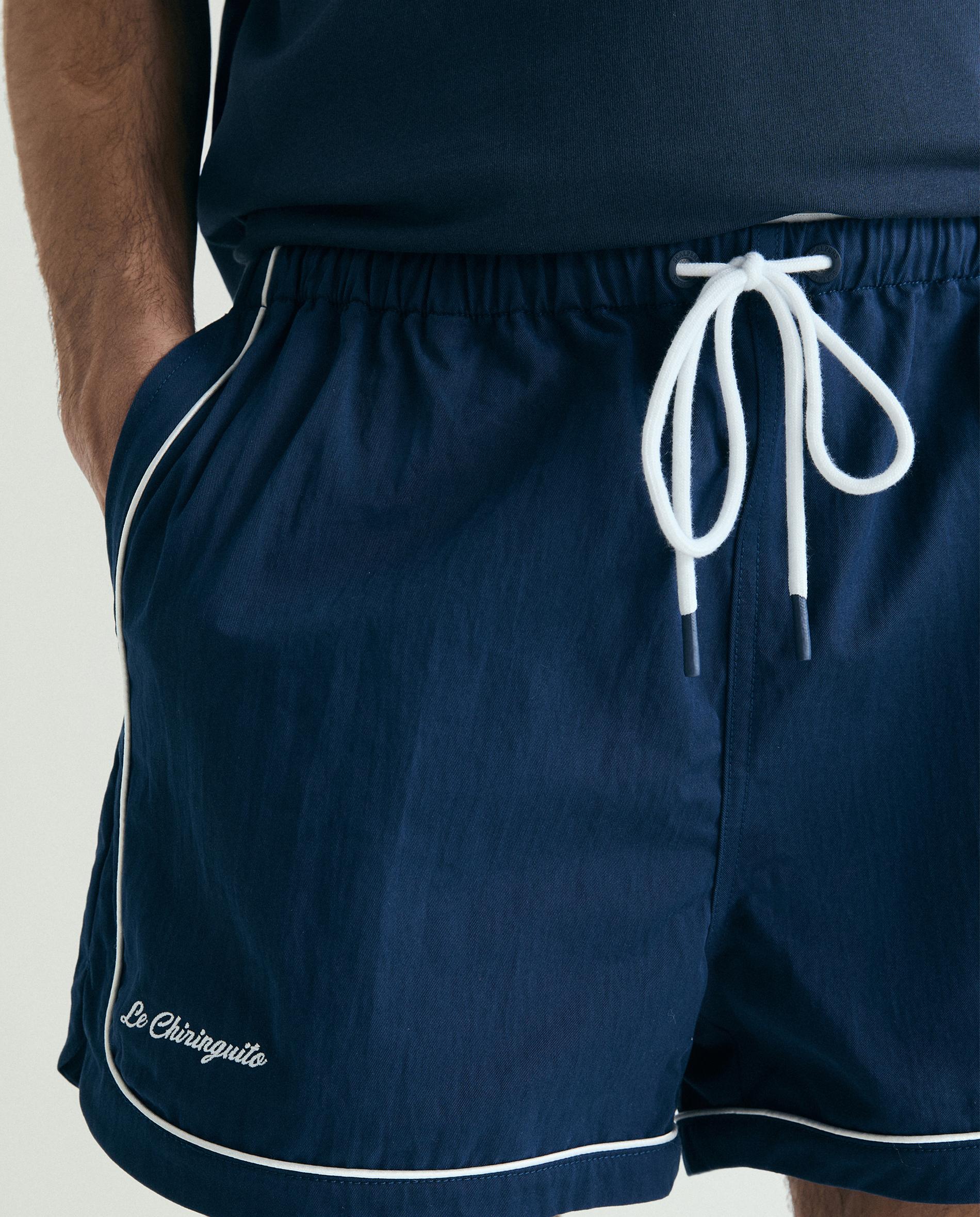 Bermuda Estilo Retro de Secagem Rápida Navy-2