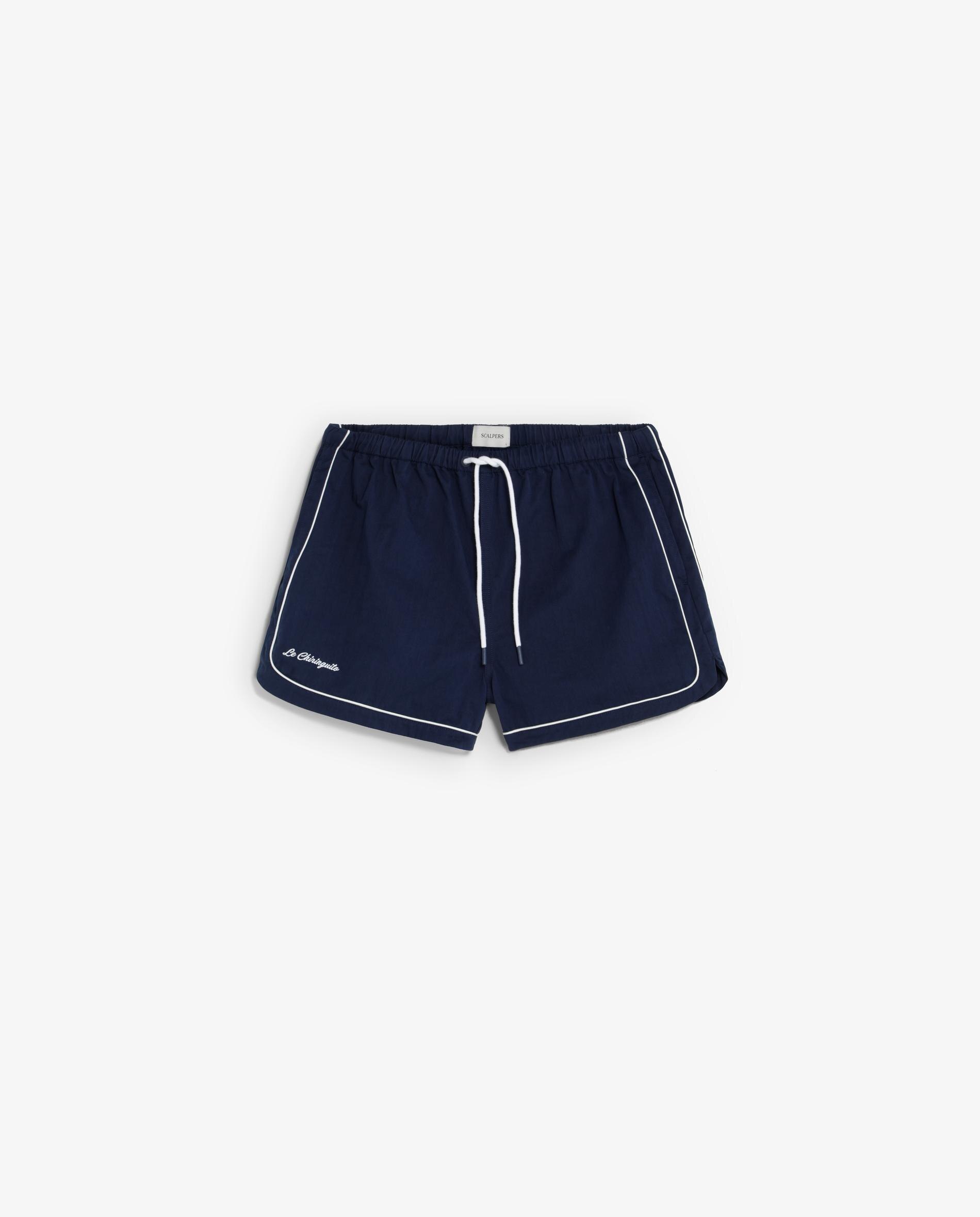 Bermuda Estilo Retro de Secagem Rápida Navy-6