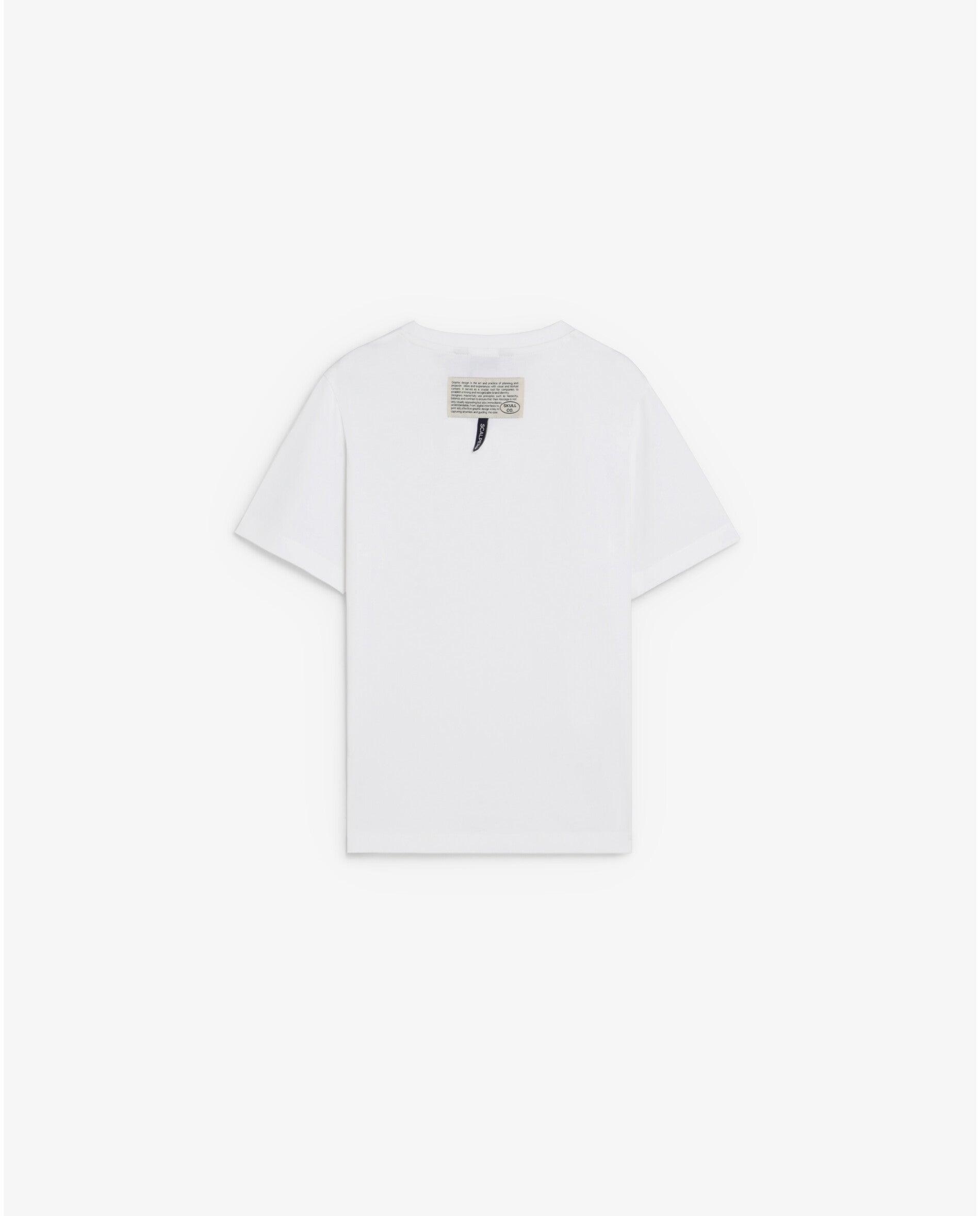 T-shirt Infantil de Manga Curta com Print no Peito Scalpers Branco-2
