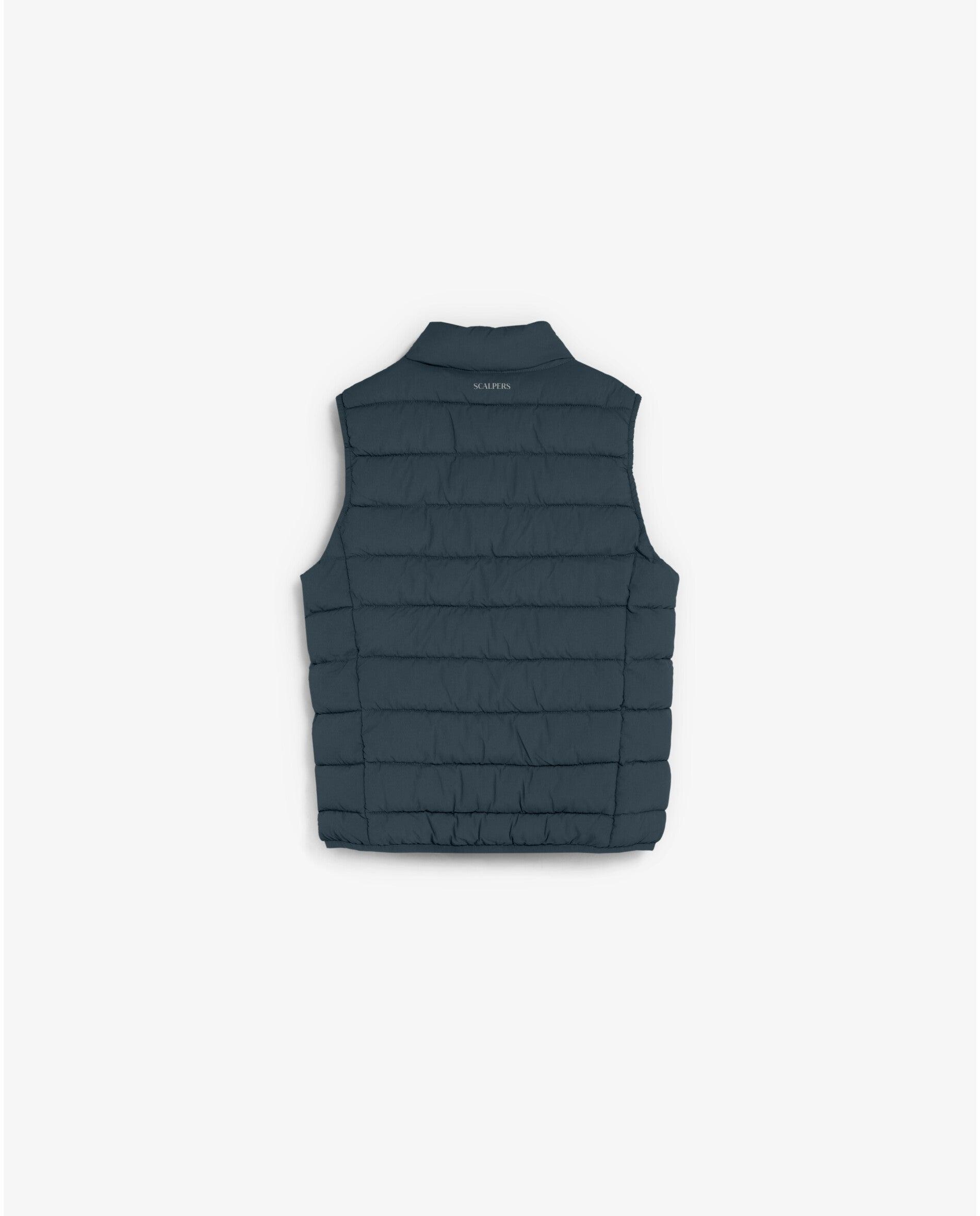 Colete Infantil Repelente À Água com Fecho Zip Verde-acinzentado-2