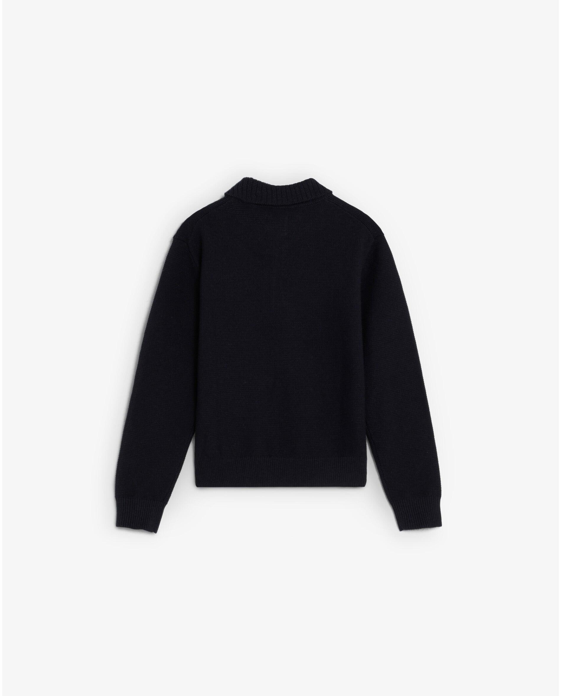Camisola Infantil de Malha com Gola Polo Scalpers Navy-8