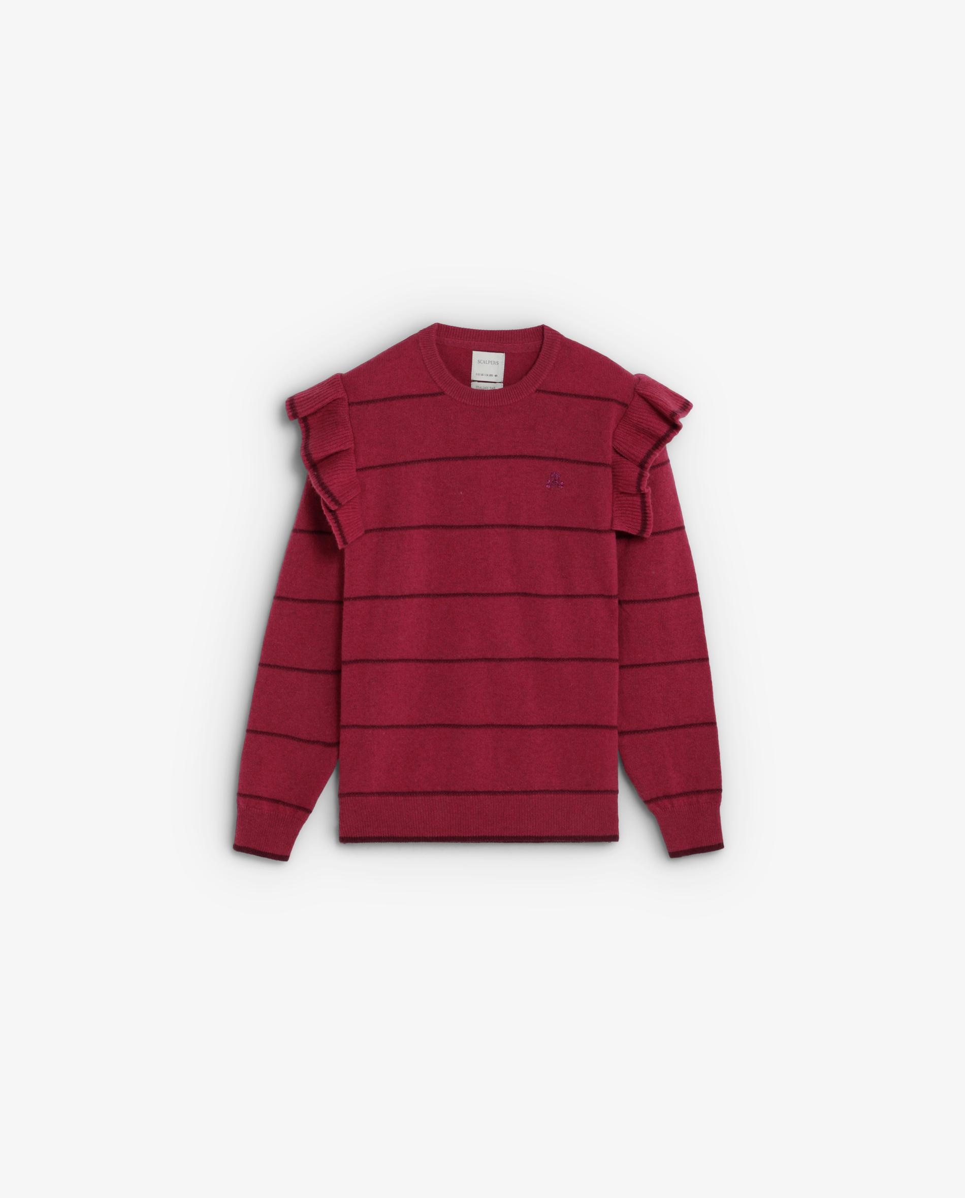 Imagem 0 de Camisola Infantil Às Riscas com Folhos