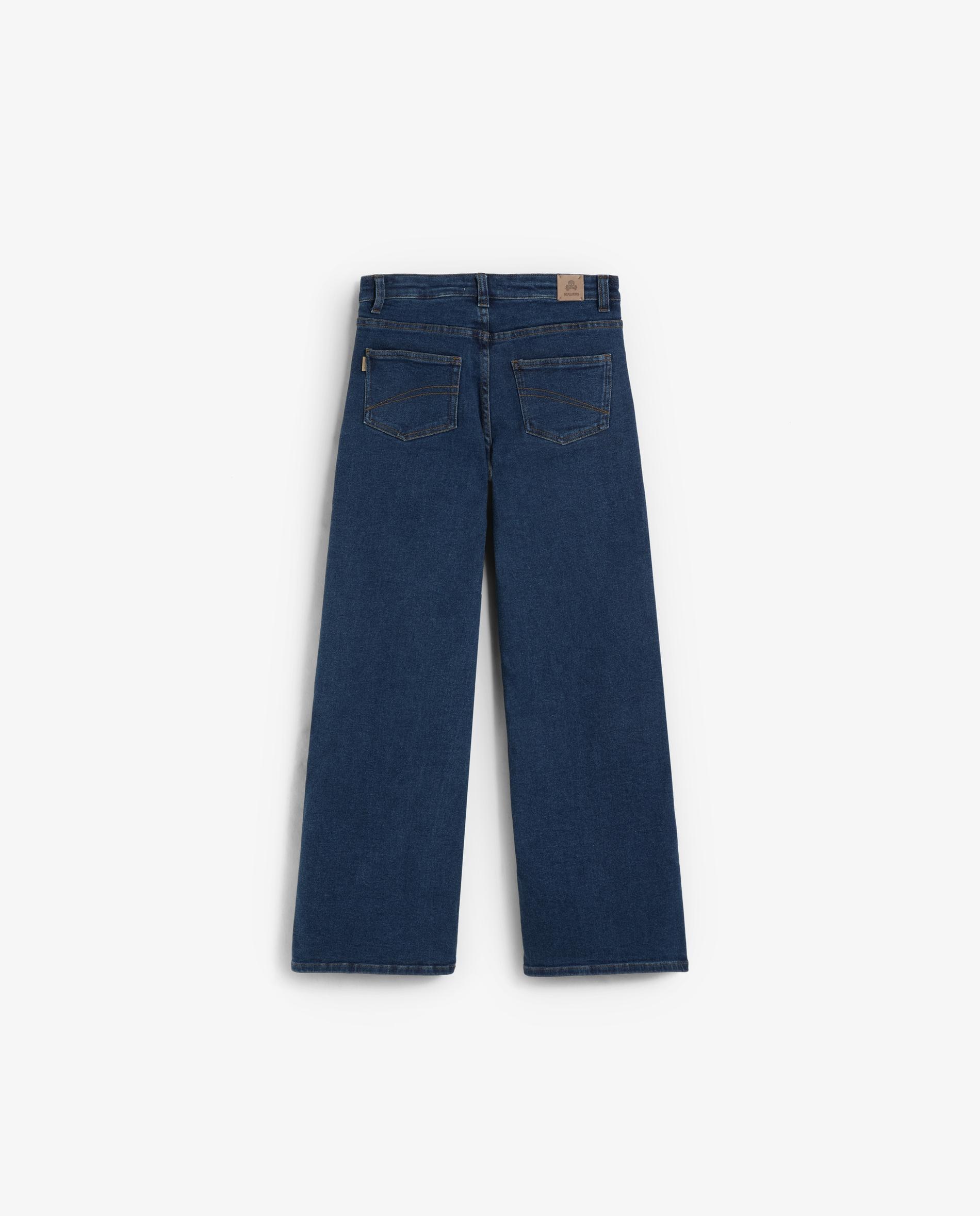 Jeans Bicolor Ligeiramente Elásticos Scalpers Azul-ganga-2
