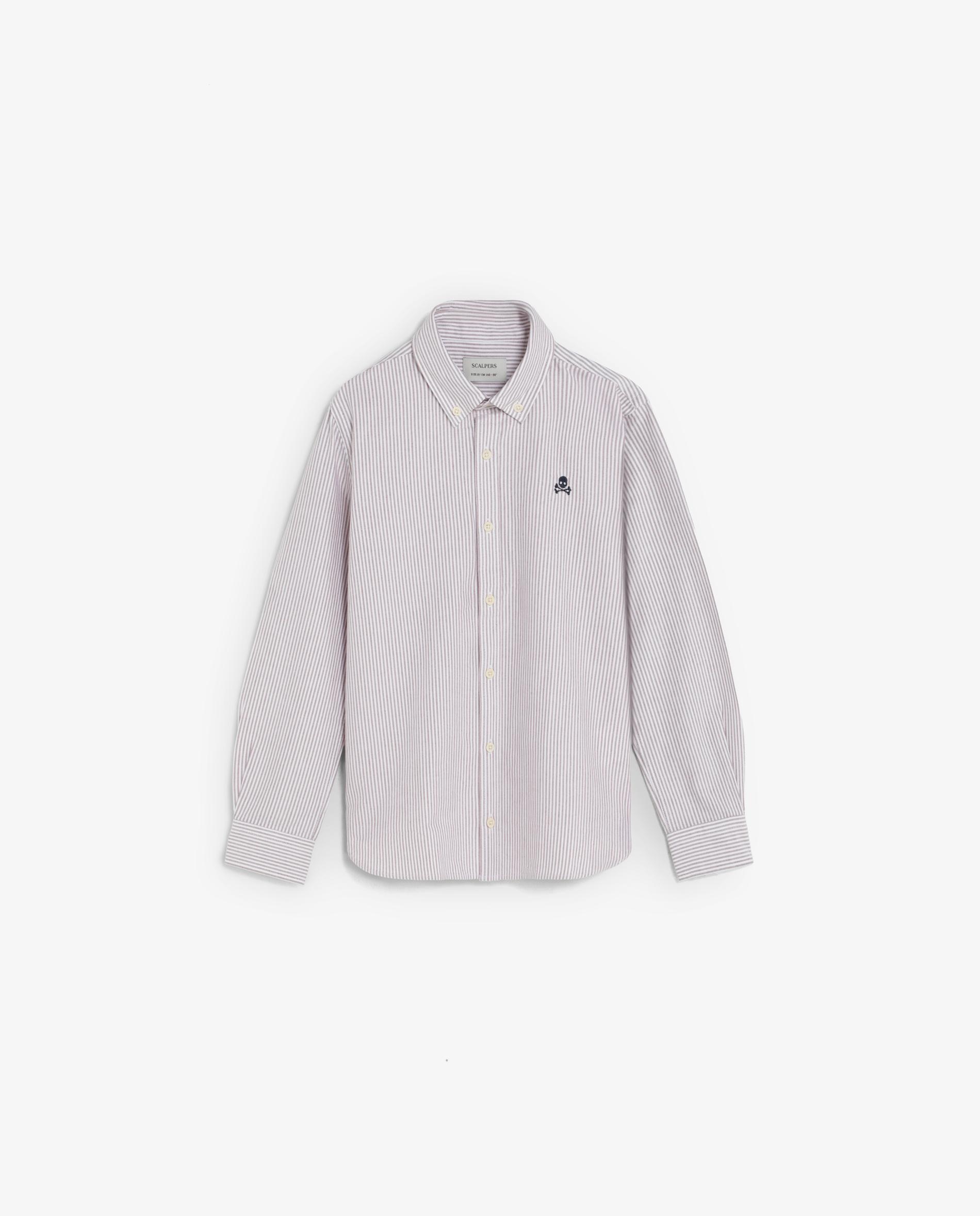 Imagem 0 de Camisa Oxford Infantil de Manga Comprida com Estampado Às Riscas