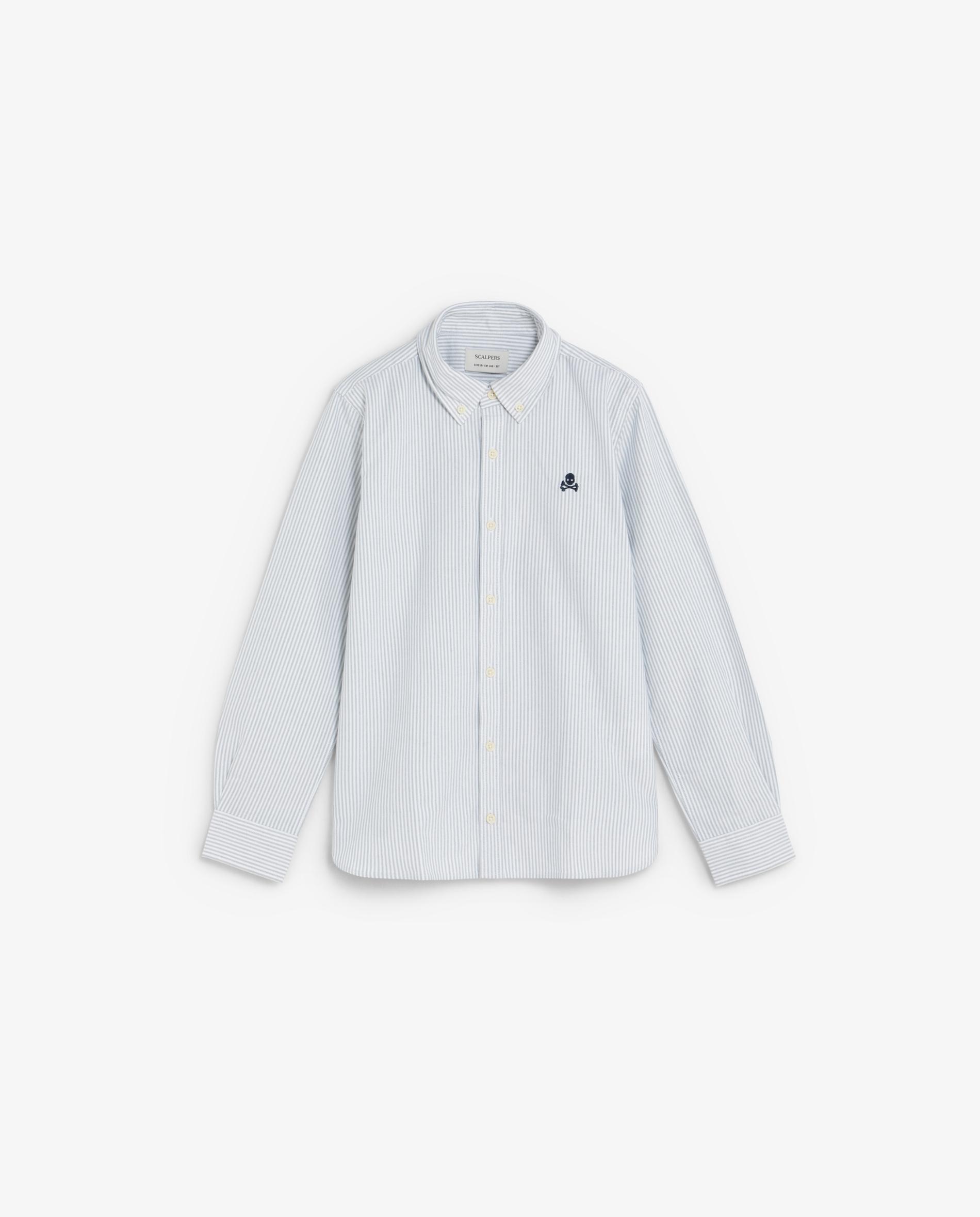 Imagem 0 de Camisa Oxford Infantil de Manga Comprida com Estampado Às Riscas