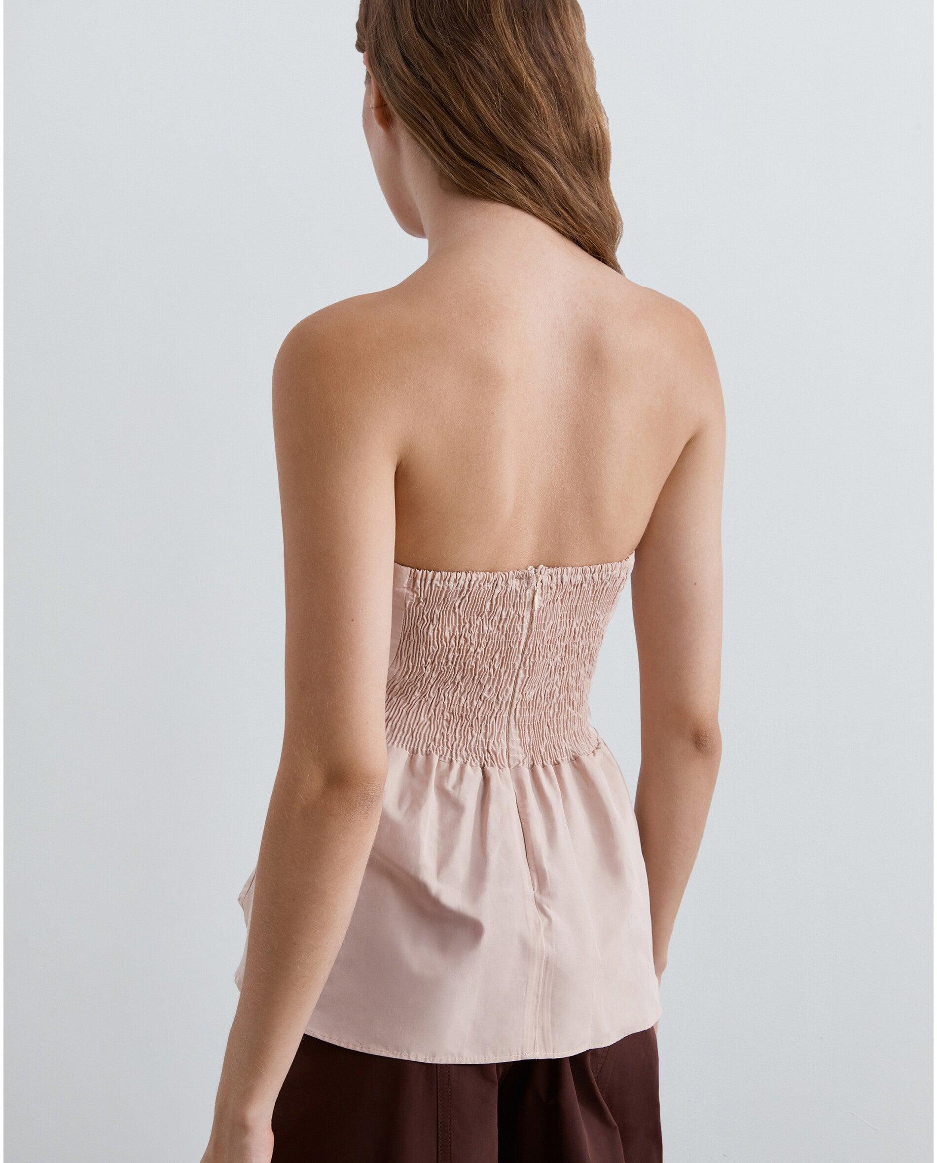 Top Palavra de Honra Drapeado Rosa-claro-2