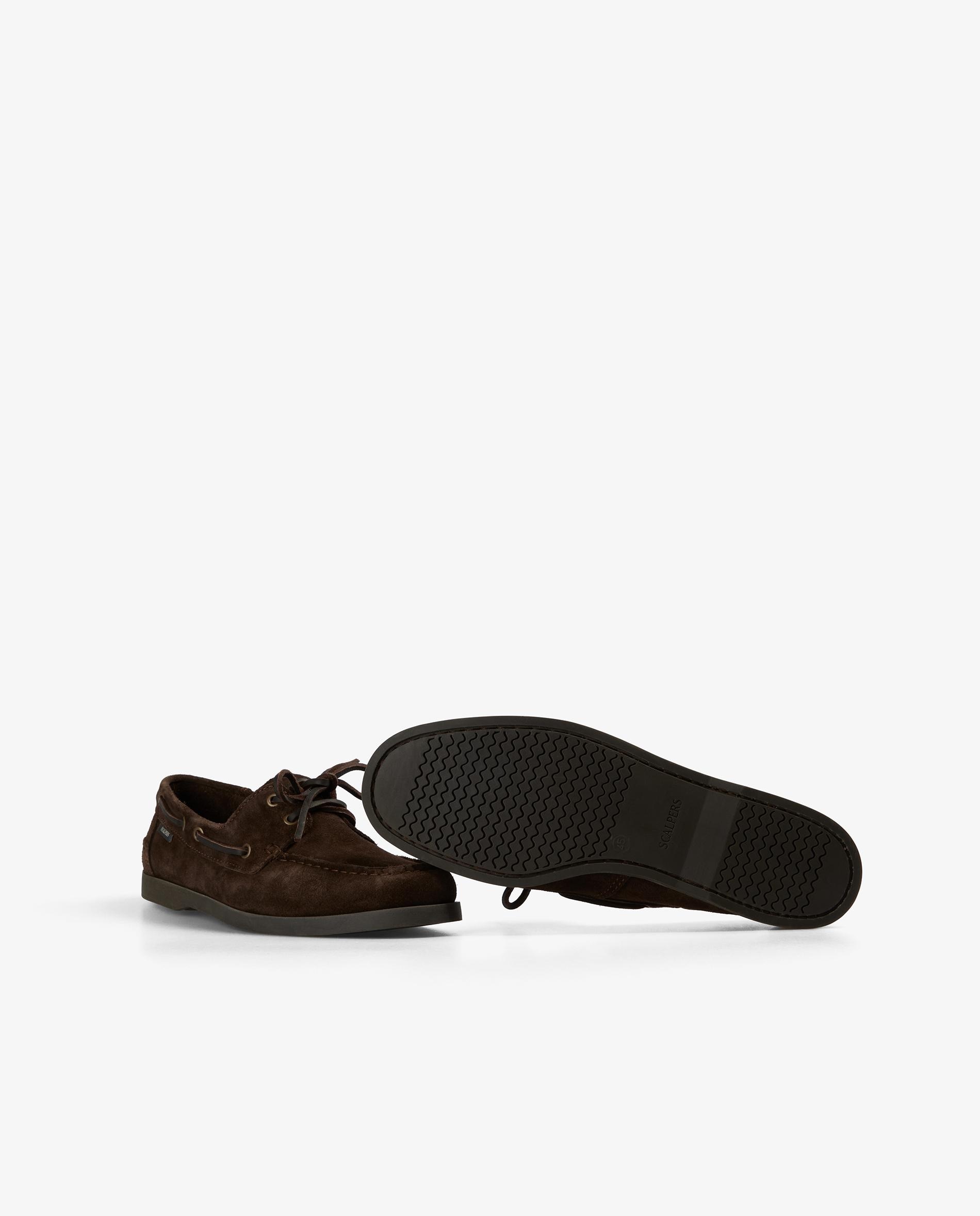 Sapatos Náuticos de Camurça com Sola Castanho-escuro-4