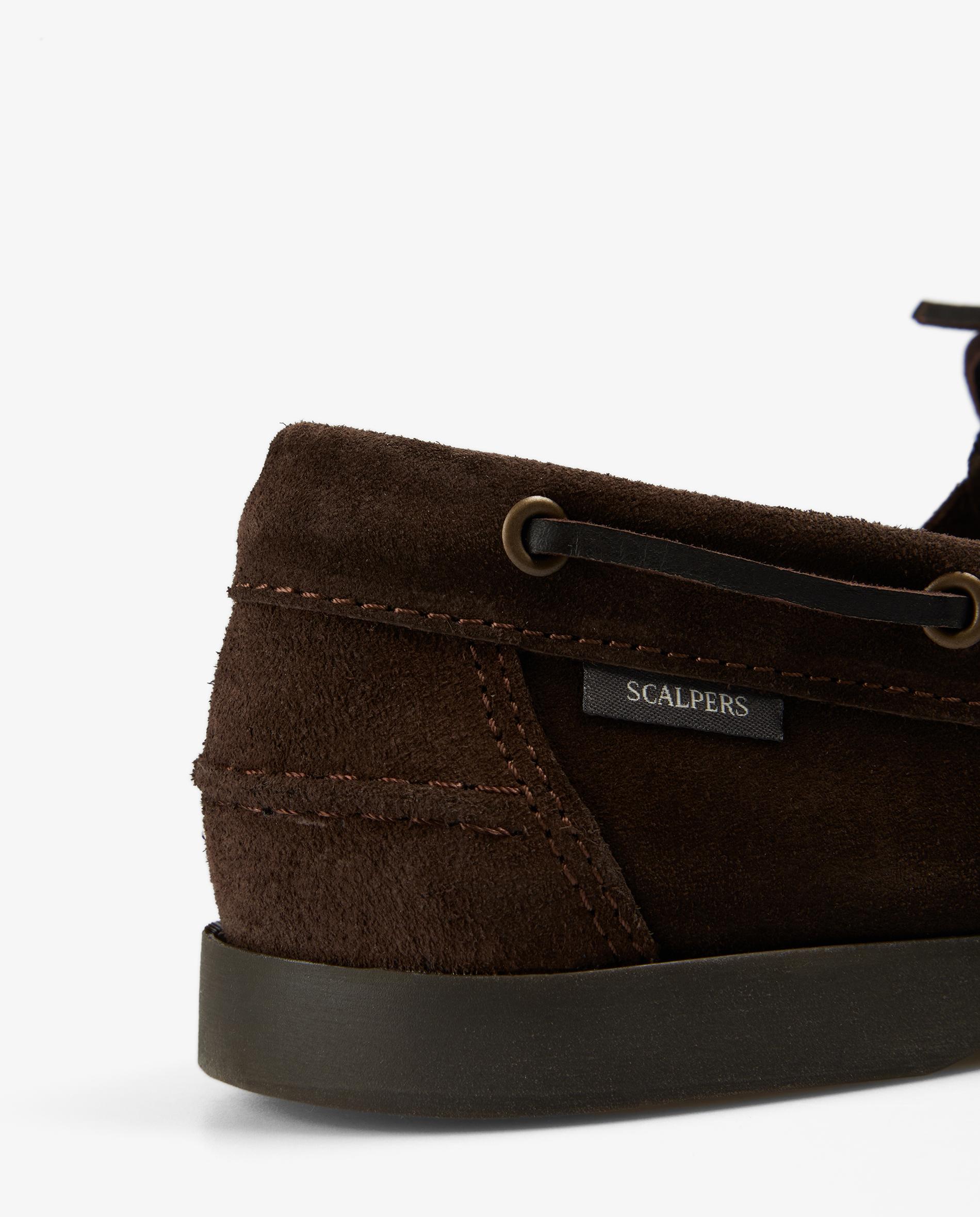 Sapatos Náuticos de Camurça com Sola Castanho-escuro-7