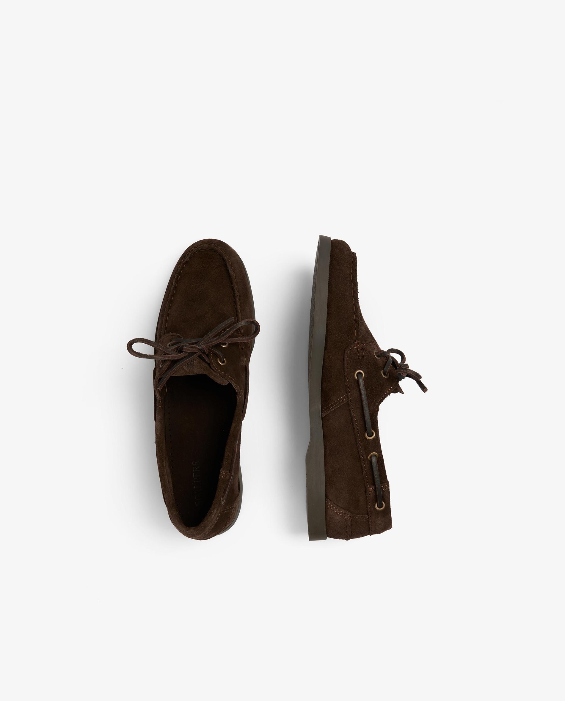 Sapatos Náuticos de Camurça com Sola Castanho-escuro-8
