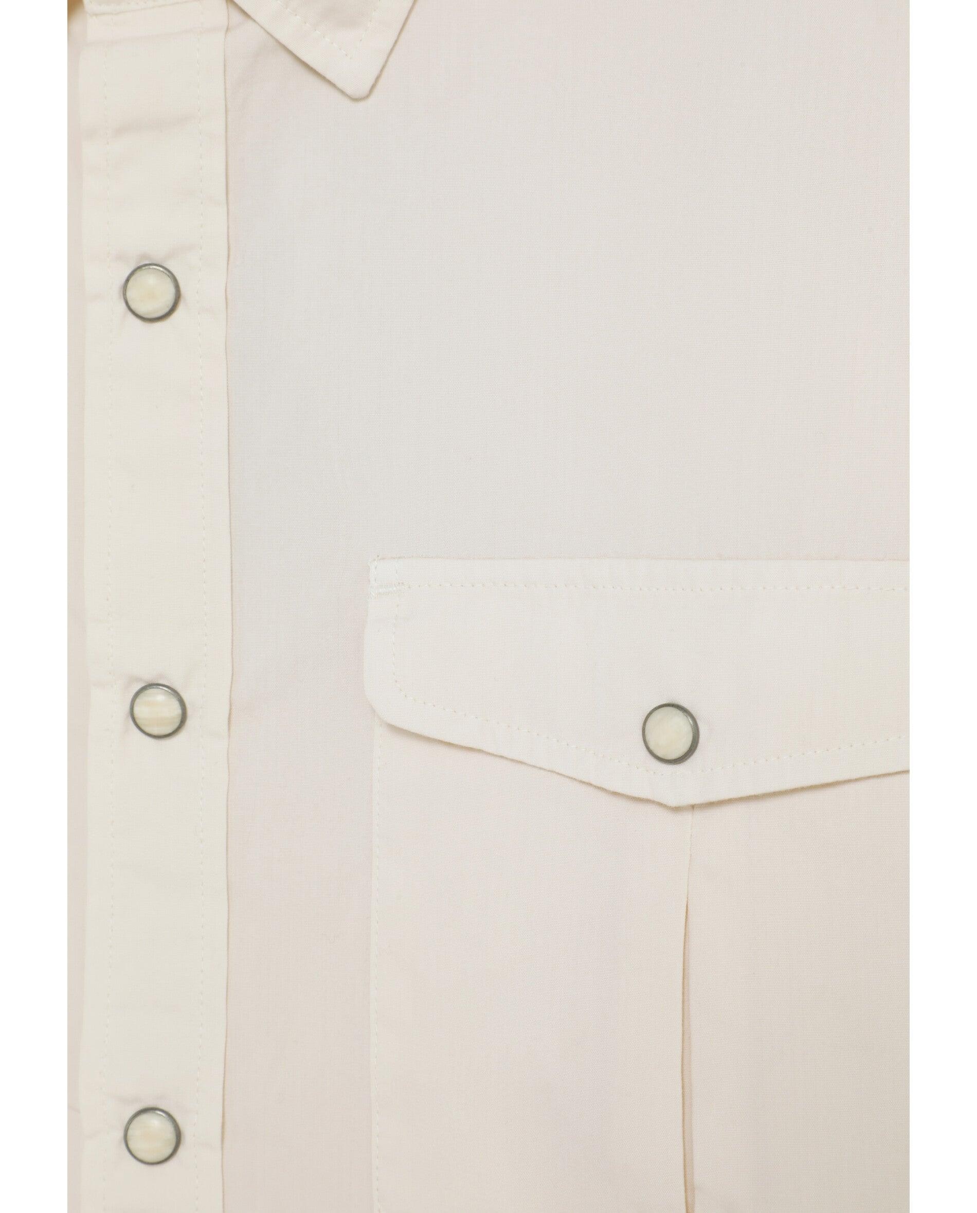 Camisa Regular Fit com Bolsos Patch Creme-3