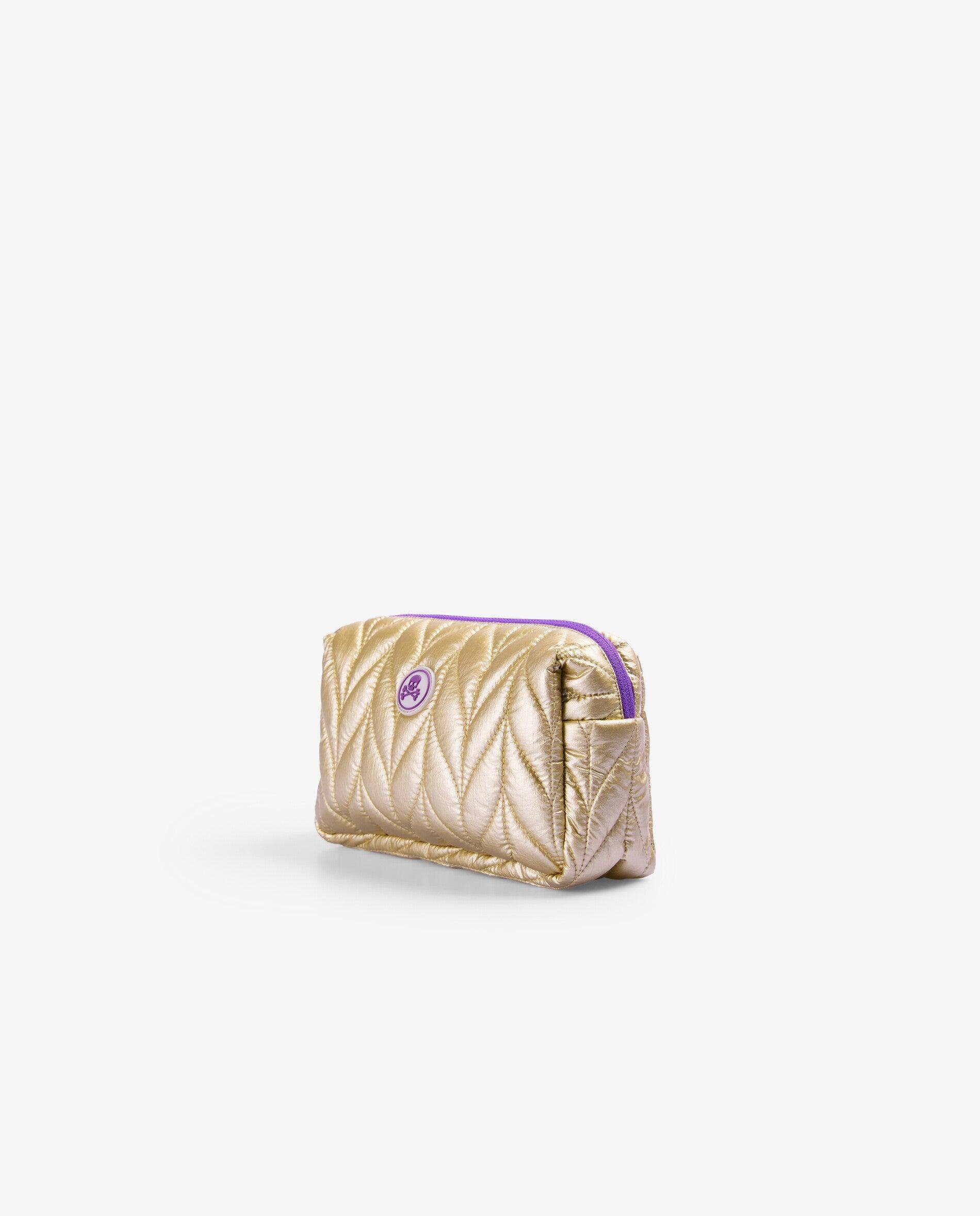 Necessaire Infantil em Tecido Acolchoado com Acabamento Metalizado Ouro-3