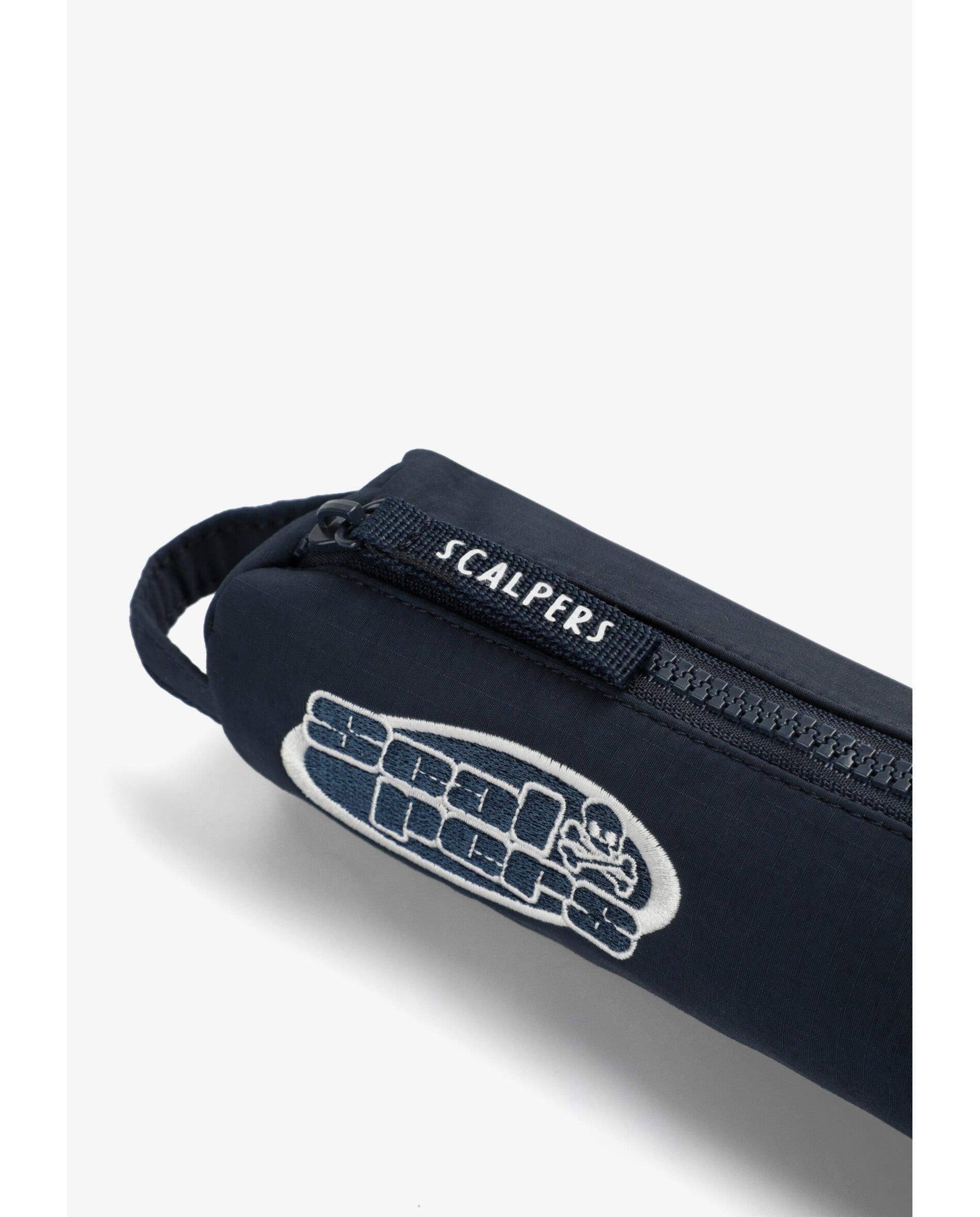 Estojo Infantil em Tecido Resistente com Fecho Zip e Alça Lateral Navy-4