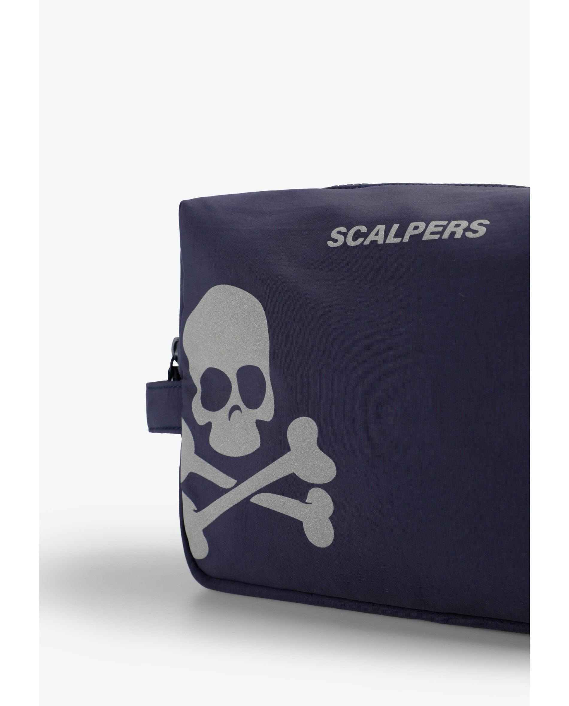 Necessaire Infantil em Tecido Técnico com Caveira Lateral Navy-4