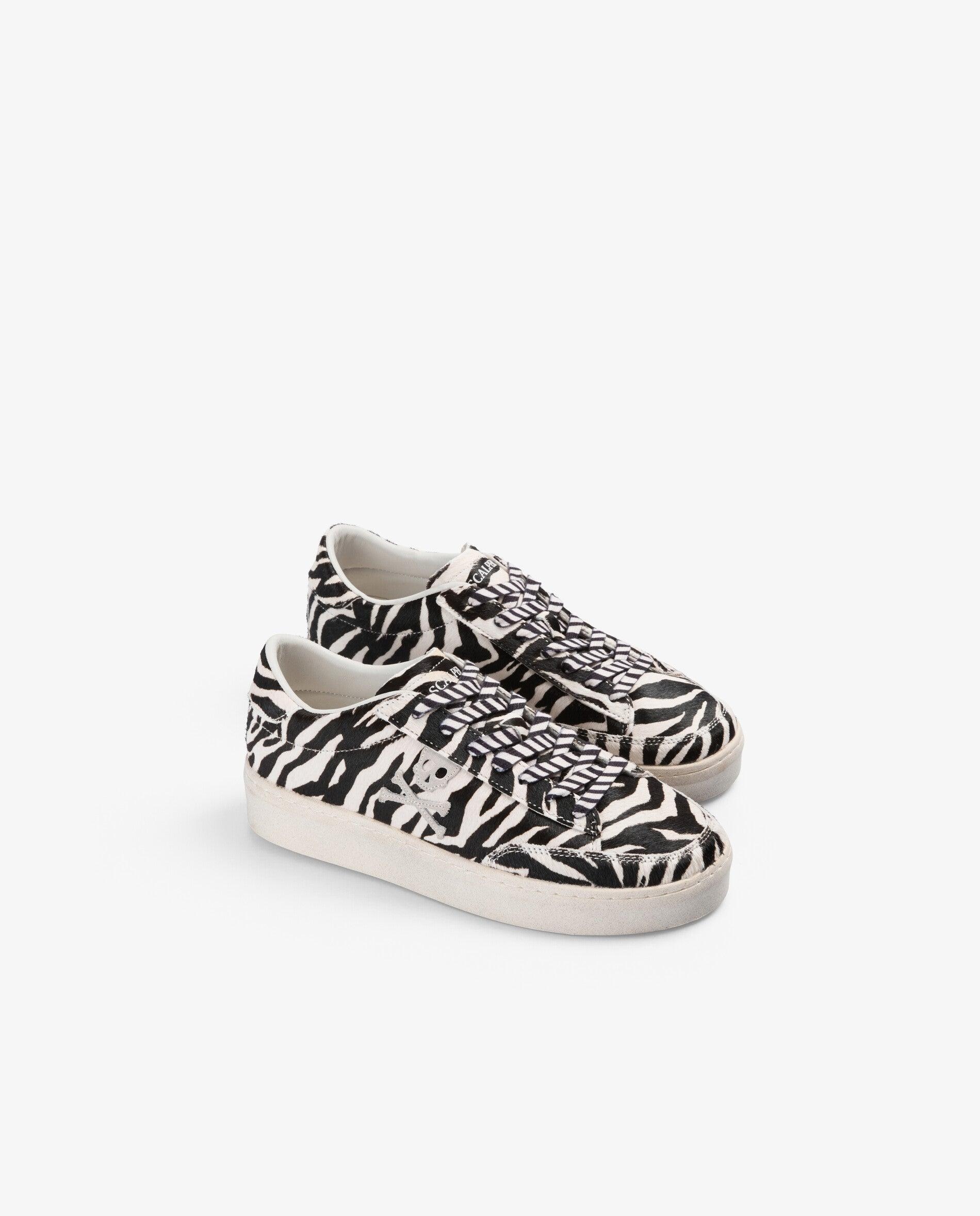 Sapatilhas Retro em Tecido Animal Print de Pelo Multicolor-2
