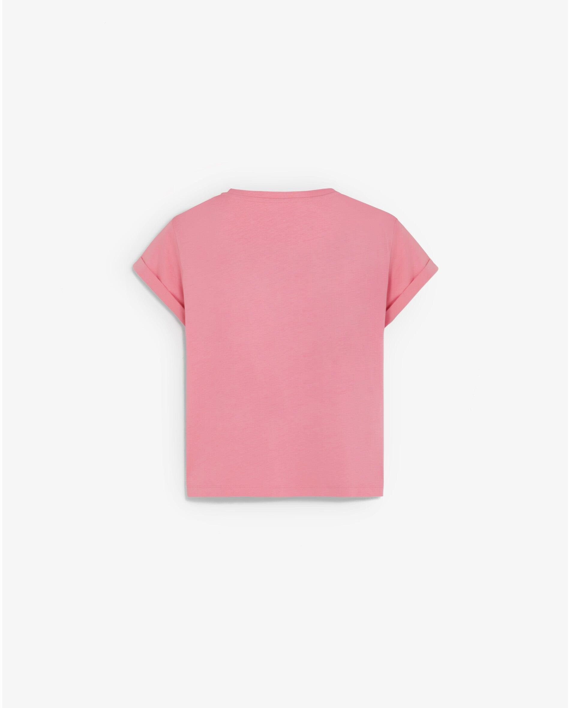 T-shirt Regular Fit Infantil com Caveira Frontal Scalpers Rosa-2