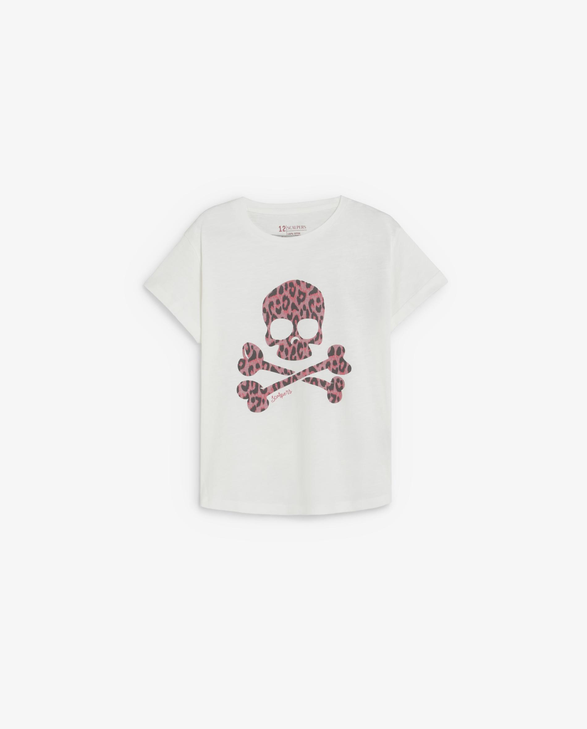 Imagem 0 de T-shirt Infantil de Manga Curta com Caveira Animal Print