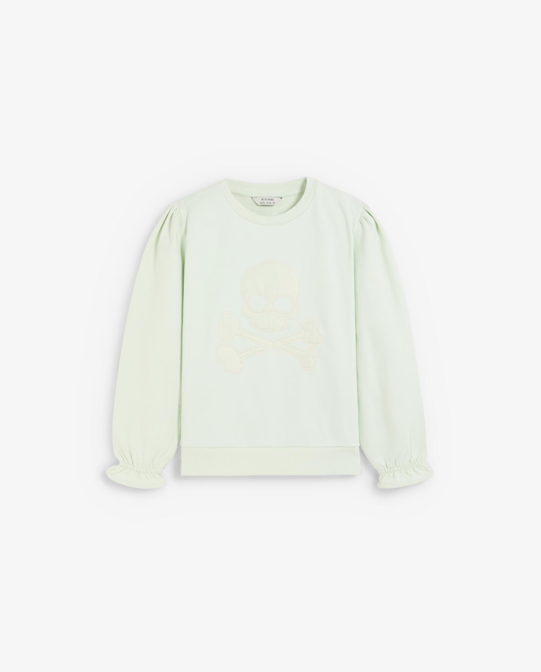 Imagem 0 de Sweatshirt Infantil com Gola Redonda e Caveira Frontal