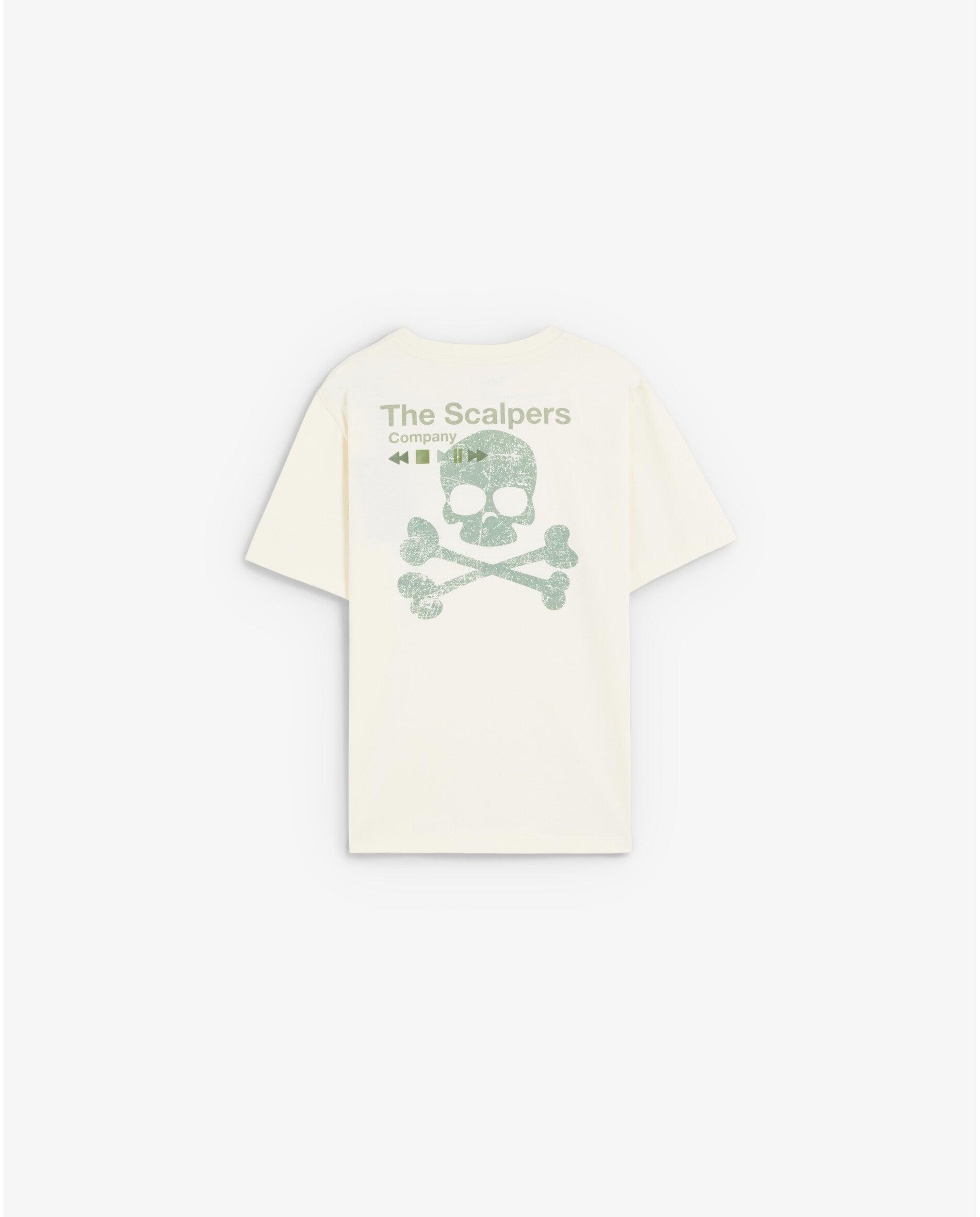 T-shirt Infantil de Manga Curta com Print Posterior Branco-2