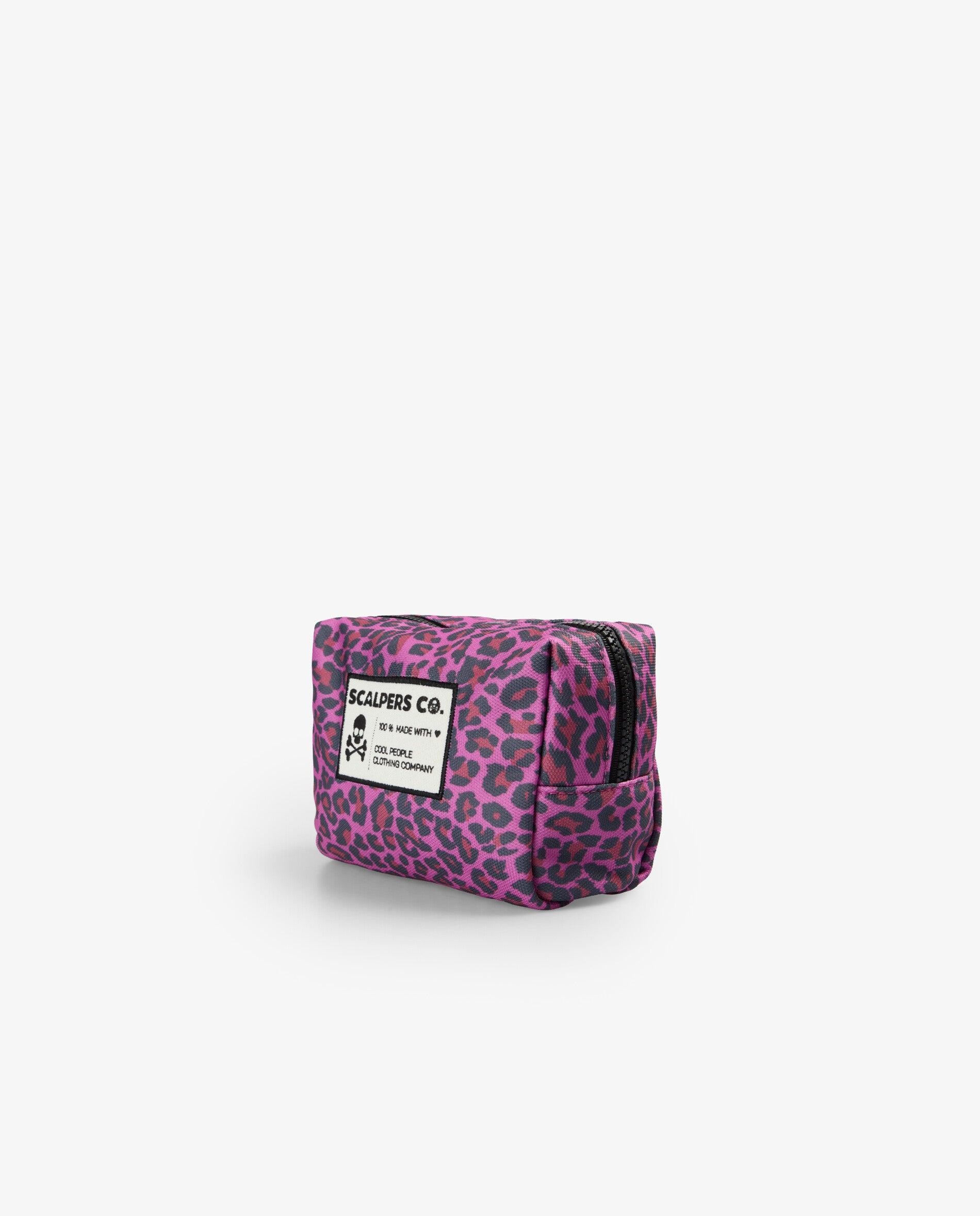 Necessaire Infantil Animal Print com Fecho Zip Fúcsia-3