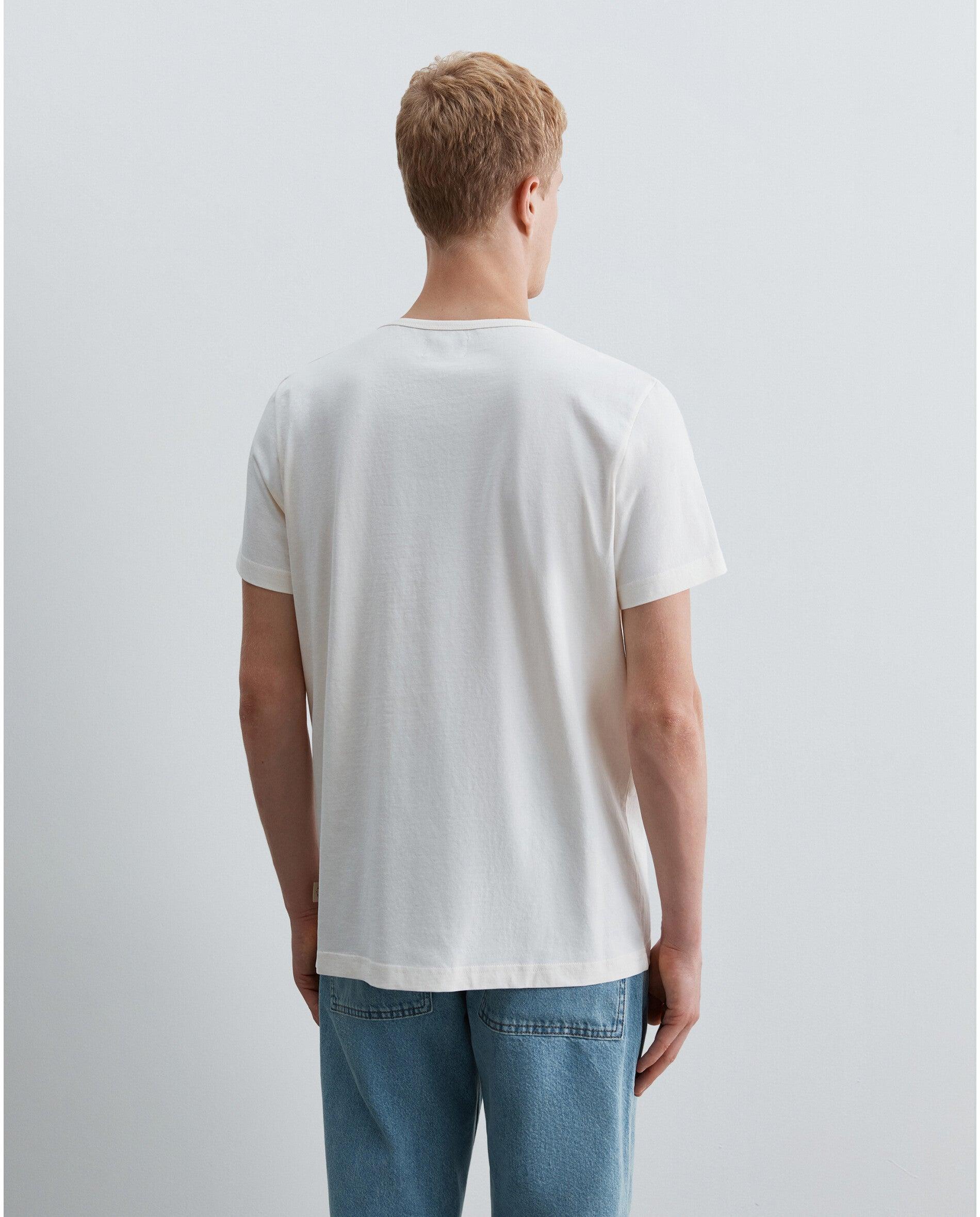 T-shirt de Manga Curta Regular Fit com Logo em Contraste Creme-2