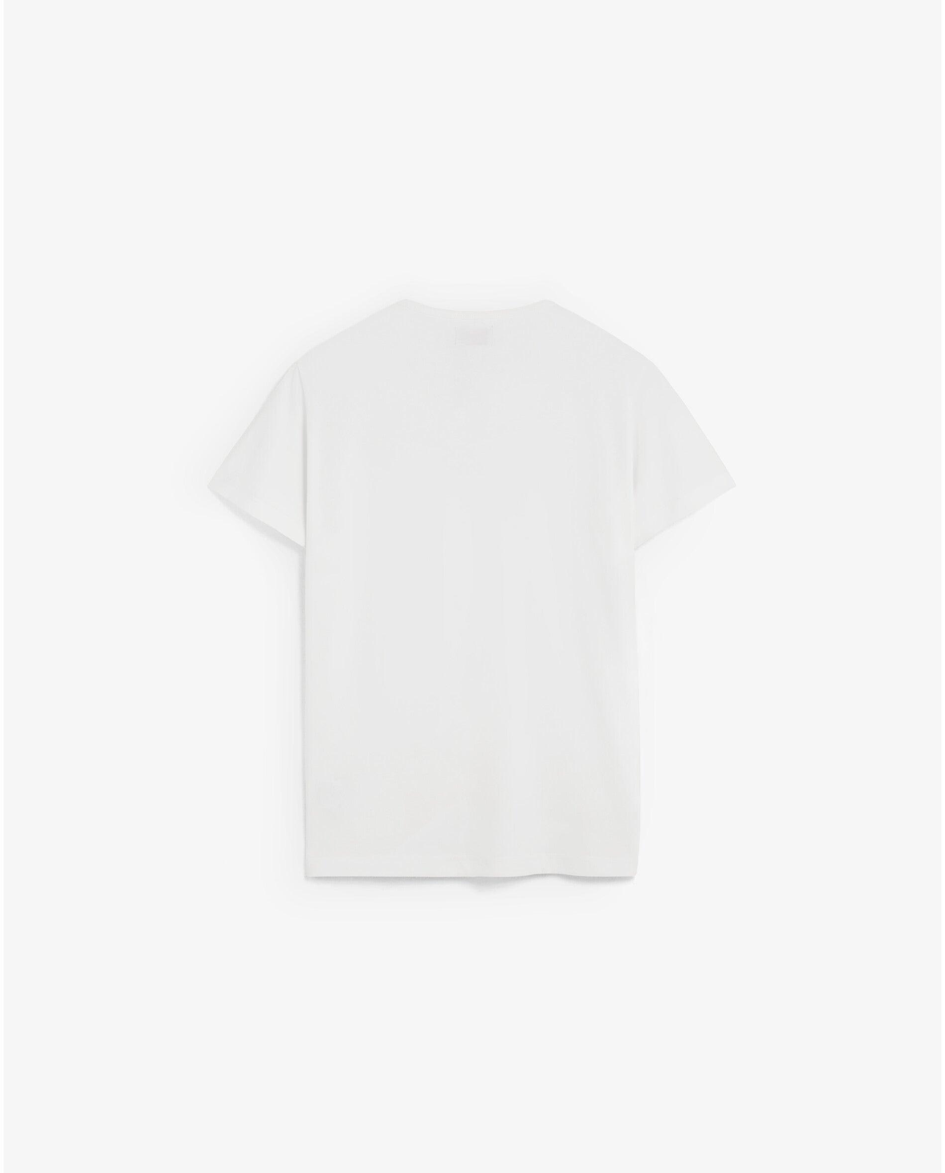 T-shirt de Manga Curta Regular Fit com Logo em Contraste Creme-7