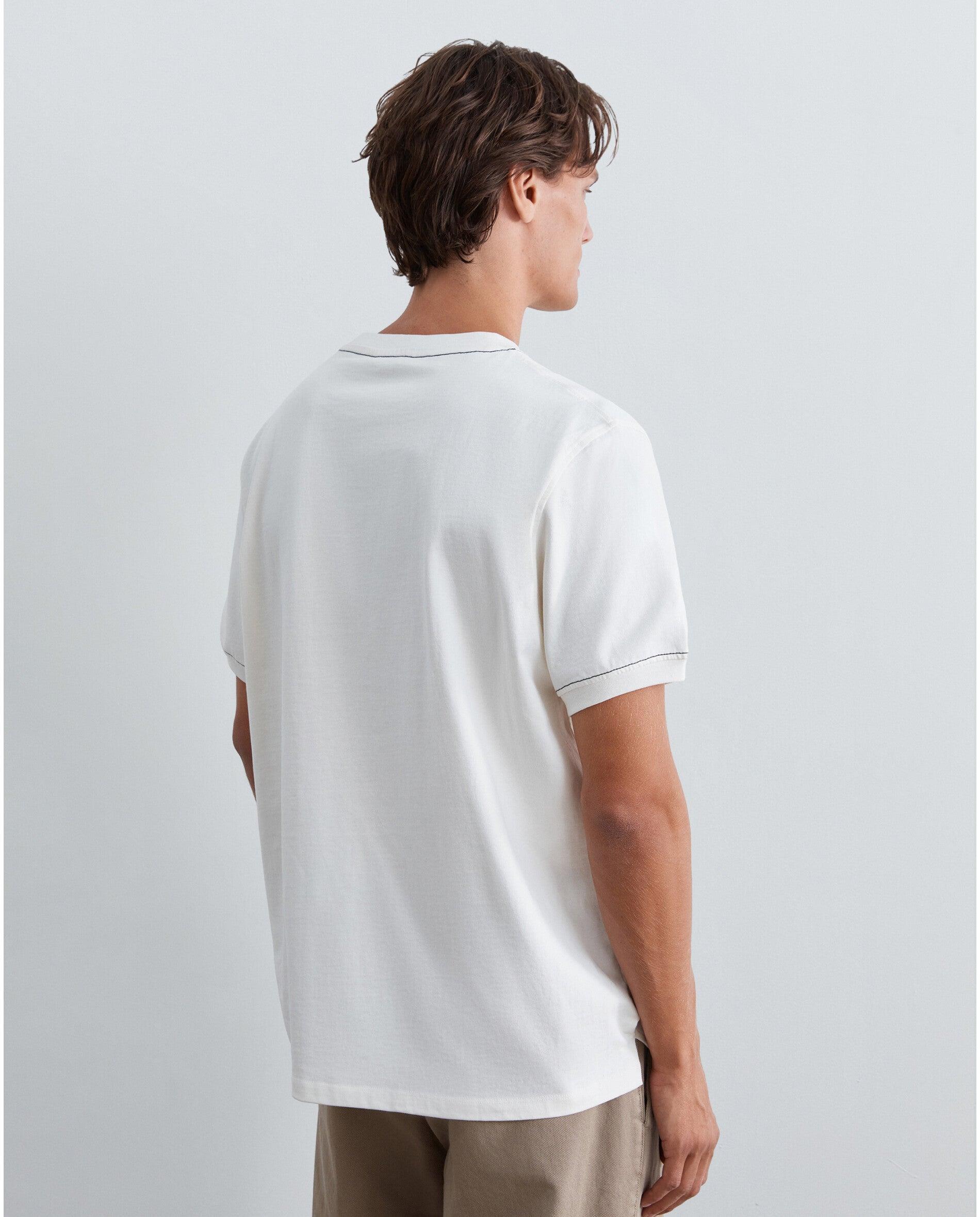 T-shirt de Manga Curta Relaxed Fit de Alto Gramagem Branco-2