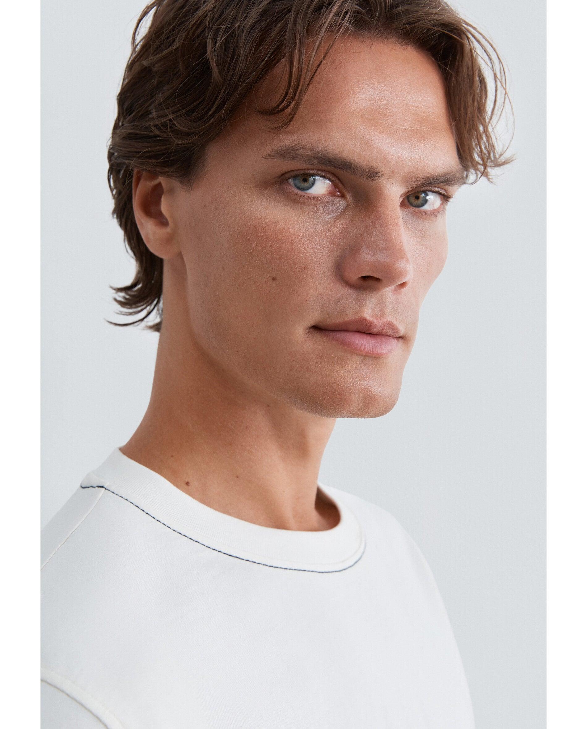 T-shirt de Manga Curta Relaxed Fit de Alto Gramagem Branco-6
