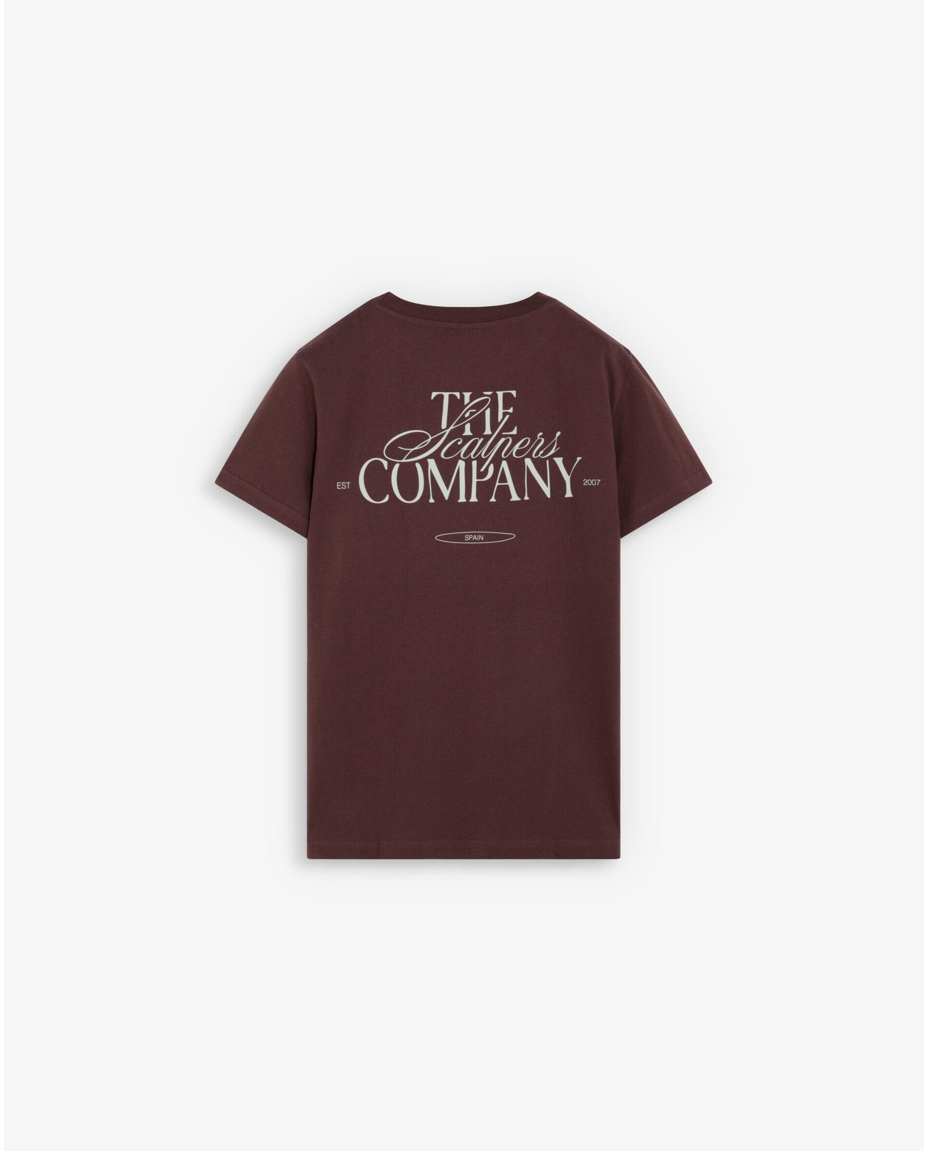 T-shirt de Manga Curta com Estampado Posterior Bordeaux-2