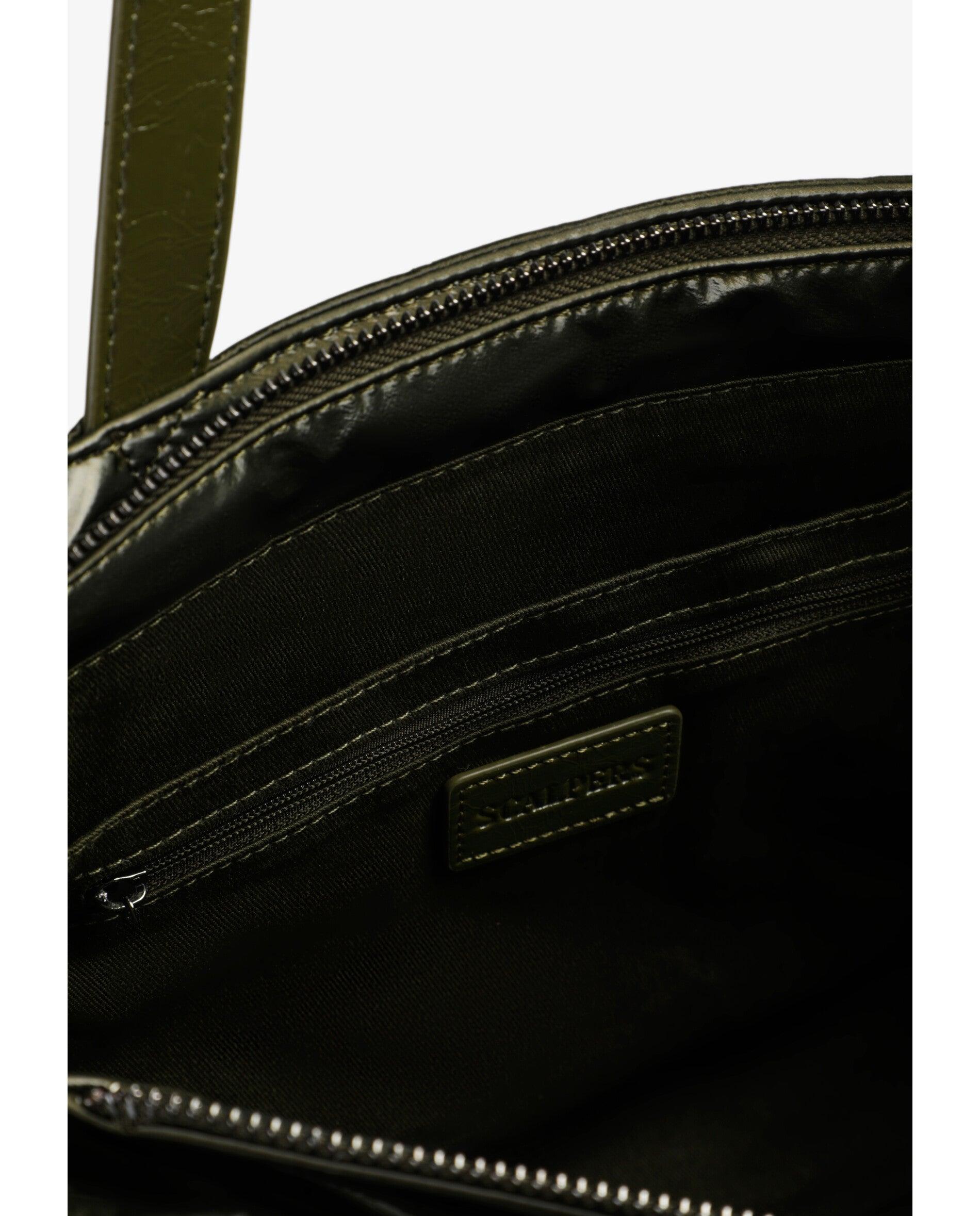 Mala Shopper de Nylon Efeito Acolchoado Verde-militar-9