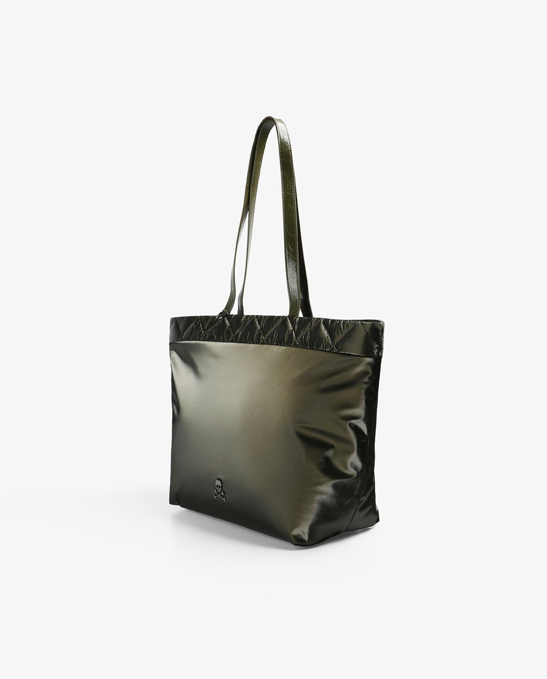 Shopper com Mini Mala Acolchoada Amovível Verde-militar-3