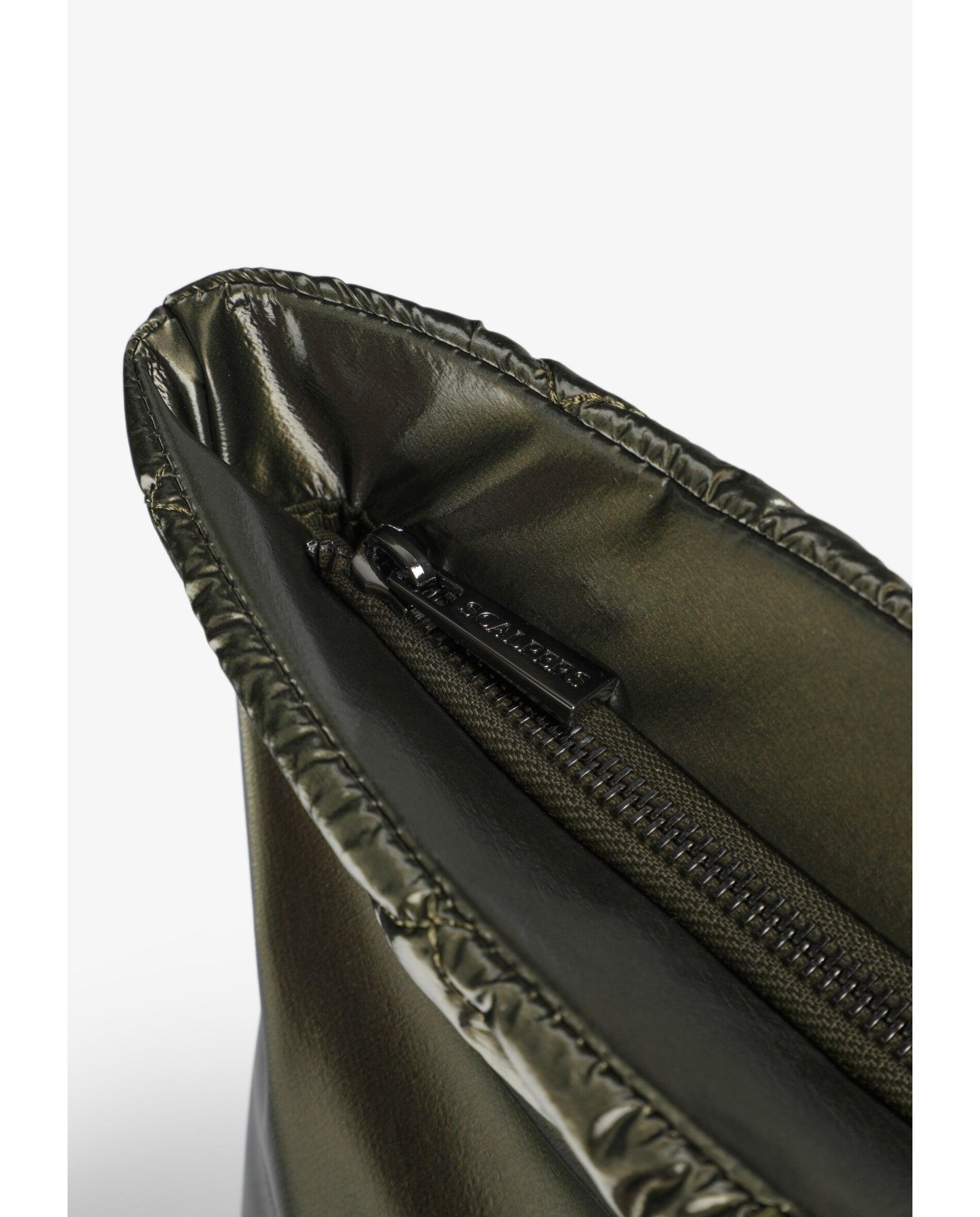Shopper com Mini Mala Acolchoada Amovível Verde-militar-8