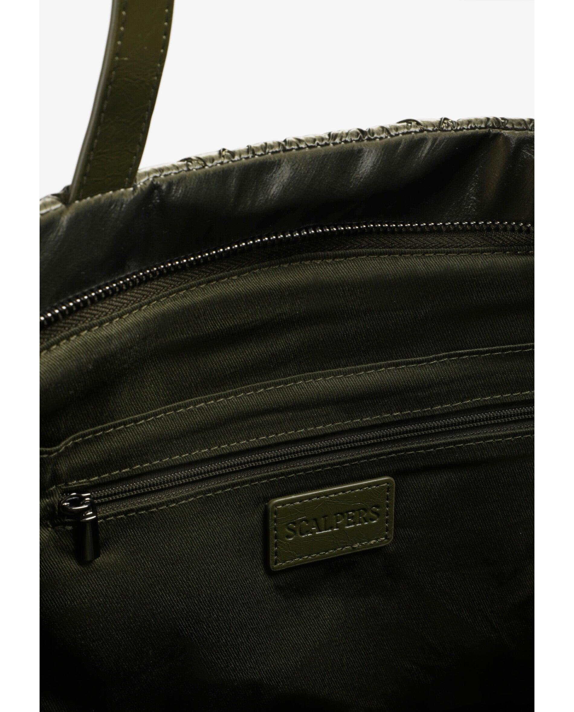 Shopper com Mini Mala Acolchoada Amovível Verde-militar-9